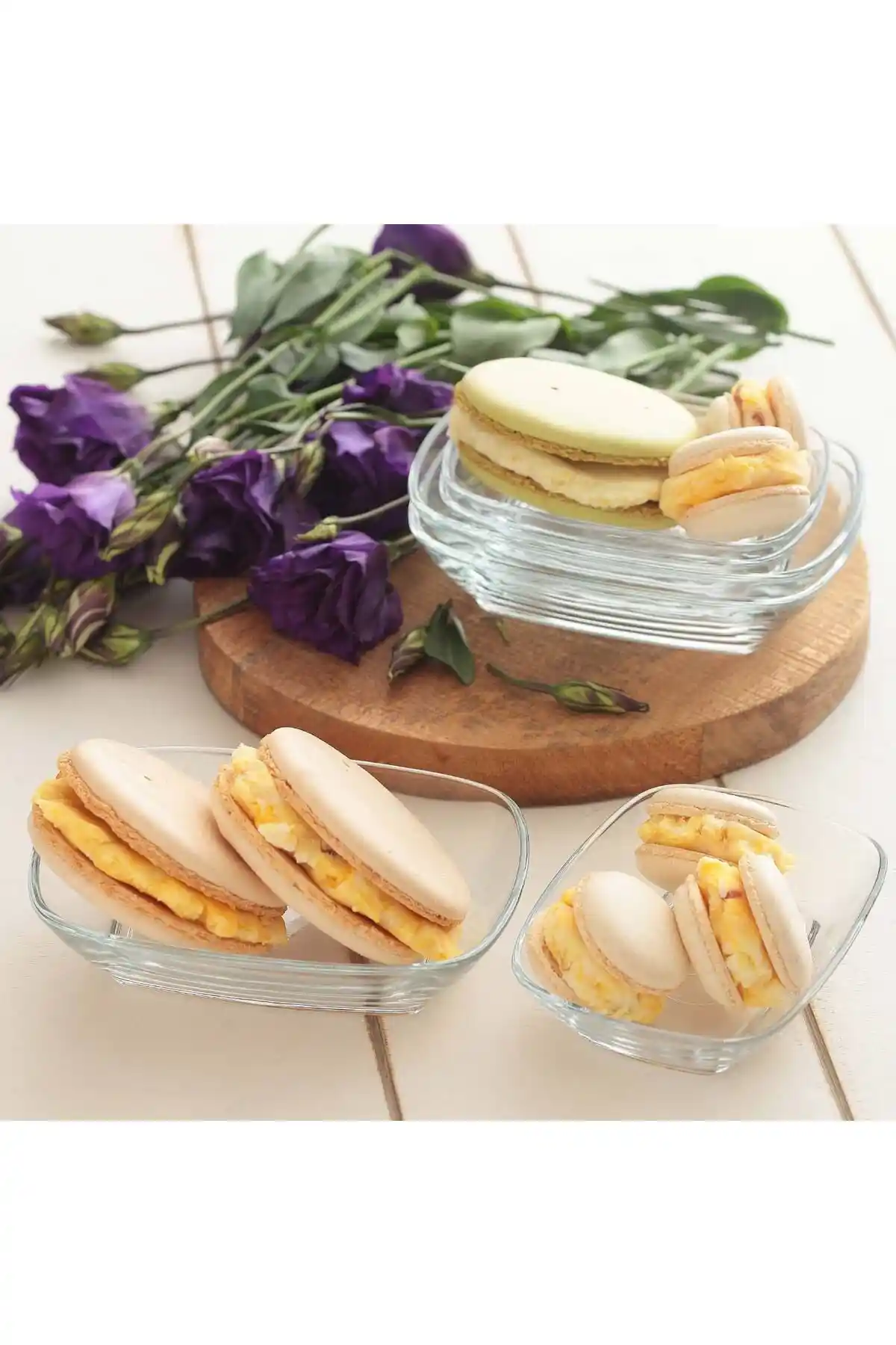 LAV Defne 2'li Servis Tabağı: Şık ve Dayanıklı Cam Sunum Seti