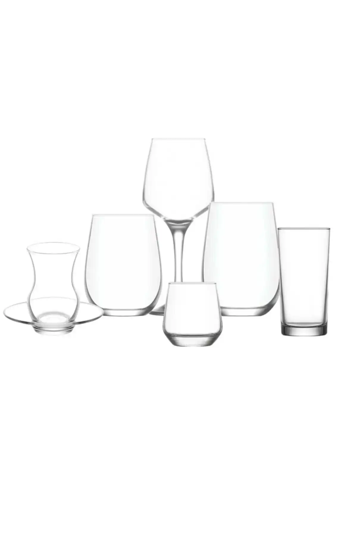 LAV Süper Akdeniz Çeyiz Seti 42 Parça Cam Bardak Takımı Şıklık ve Dayanıklılık