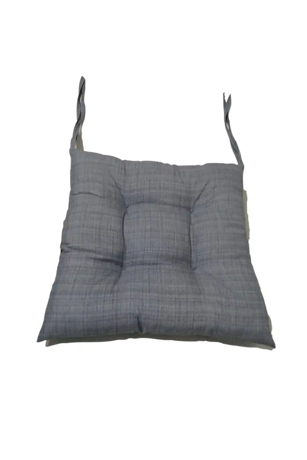 Lazilla Eco Line Sandalye Minderi 38x38cm Düğme Dikişi Bağcıklı Modern Tasarım