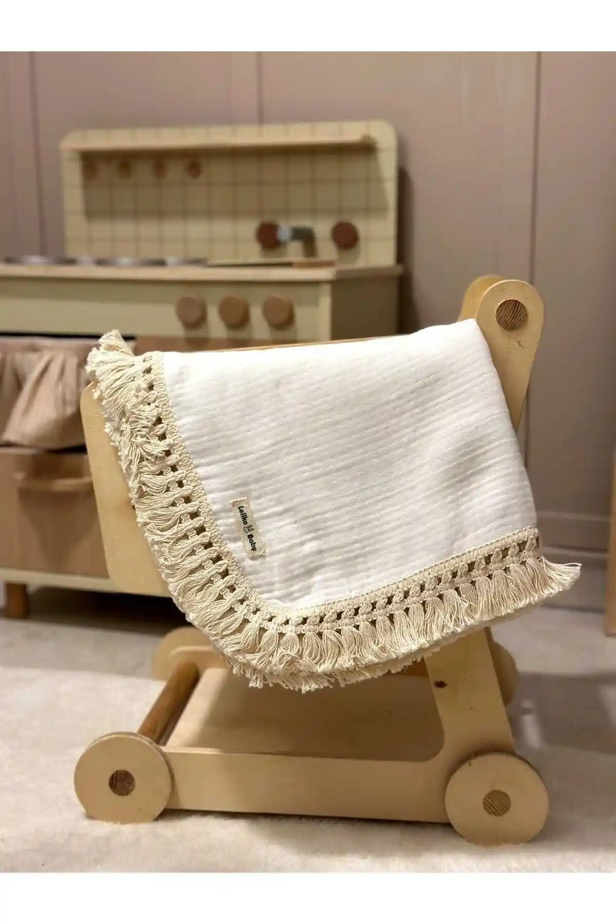 Lelikobaby Müslin Battaniye 4 Katlı, Yüksek Kalite ve Dayanıklılık Sunan Bebek Battaniyesi