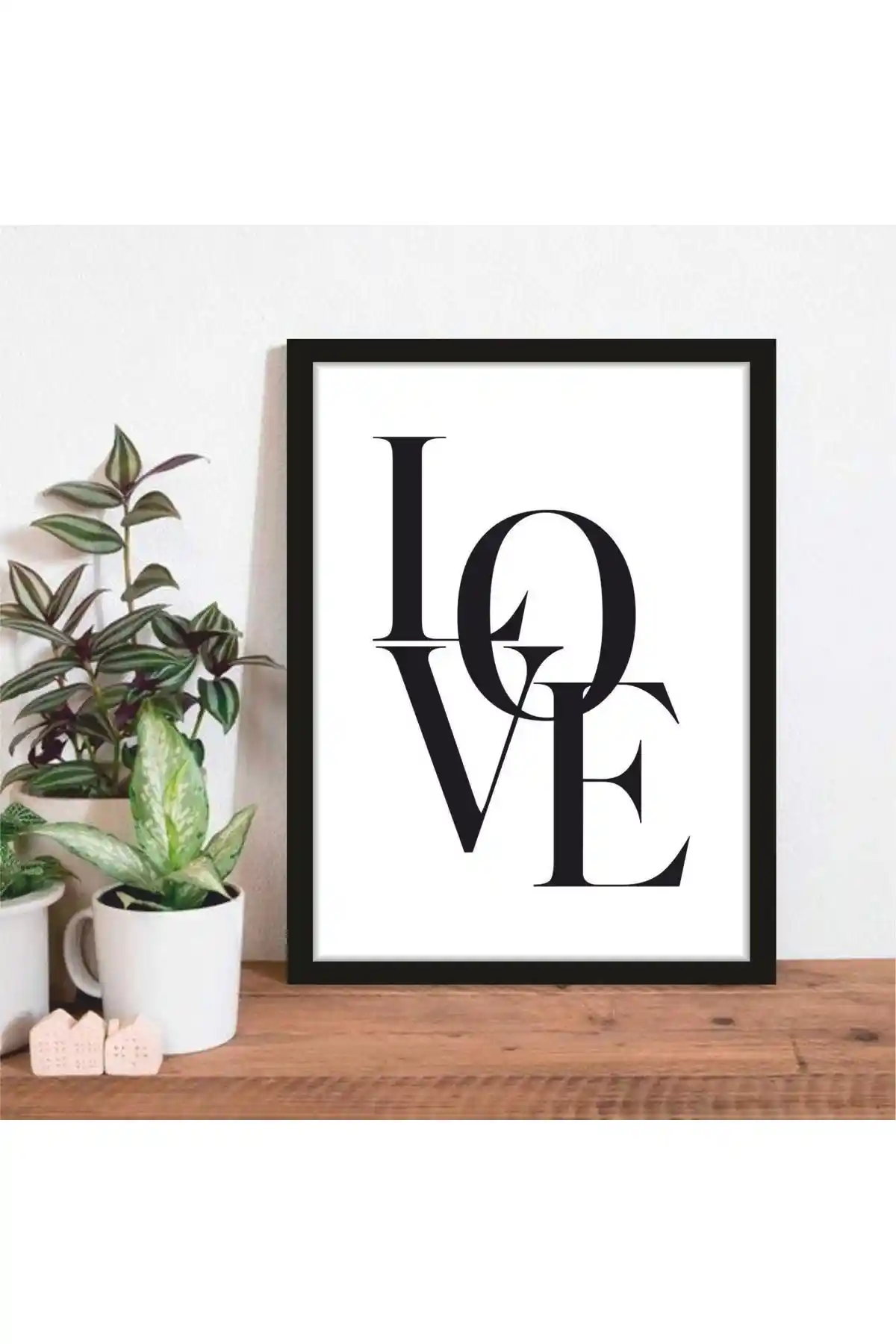 Leprikon Siyah Ahşap MDF Tablo Modern ve Şık Dekorasyon Unsuru