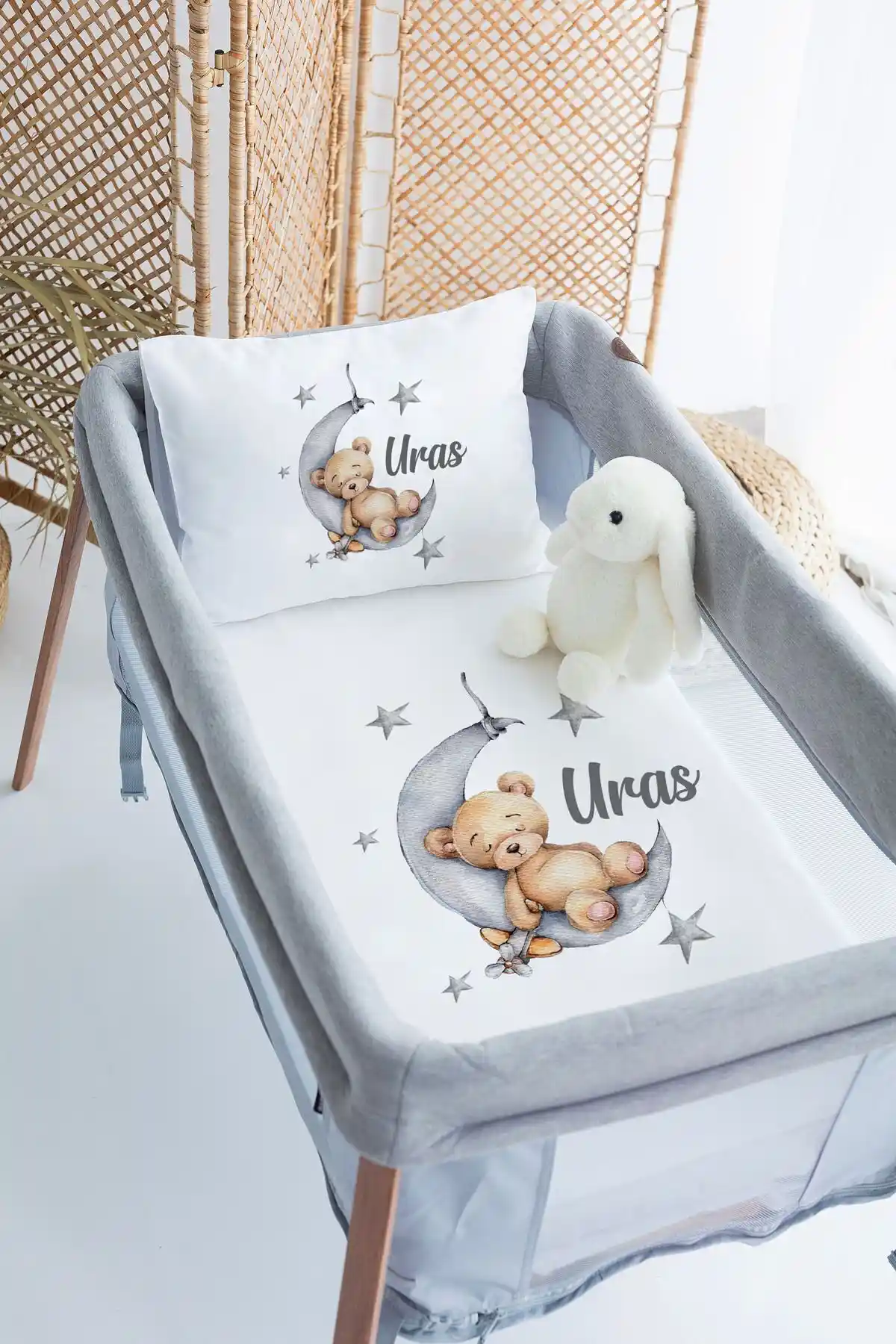 Lilabio %100 Pamuk İsme Özel Bebek ve Çocuk Yatak Nevresim Takımı 70x120