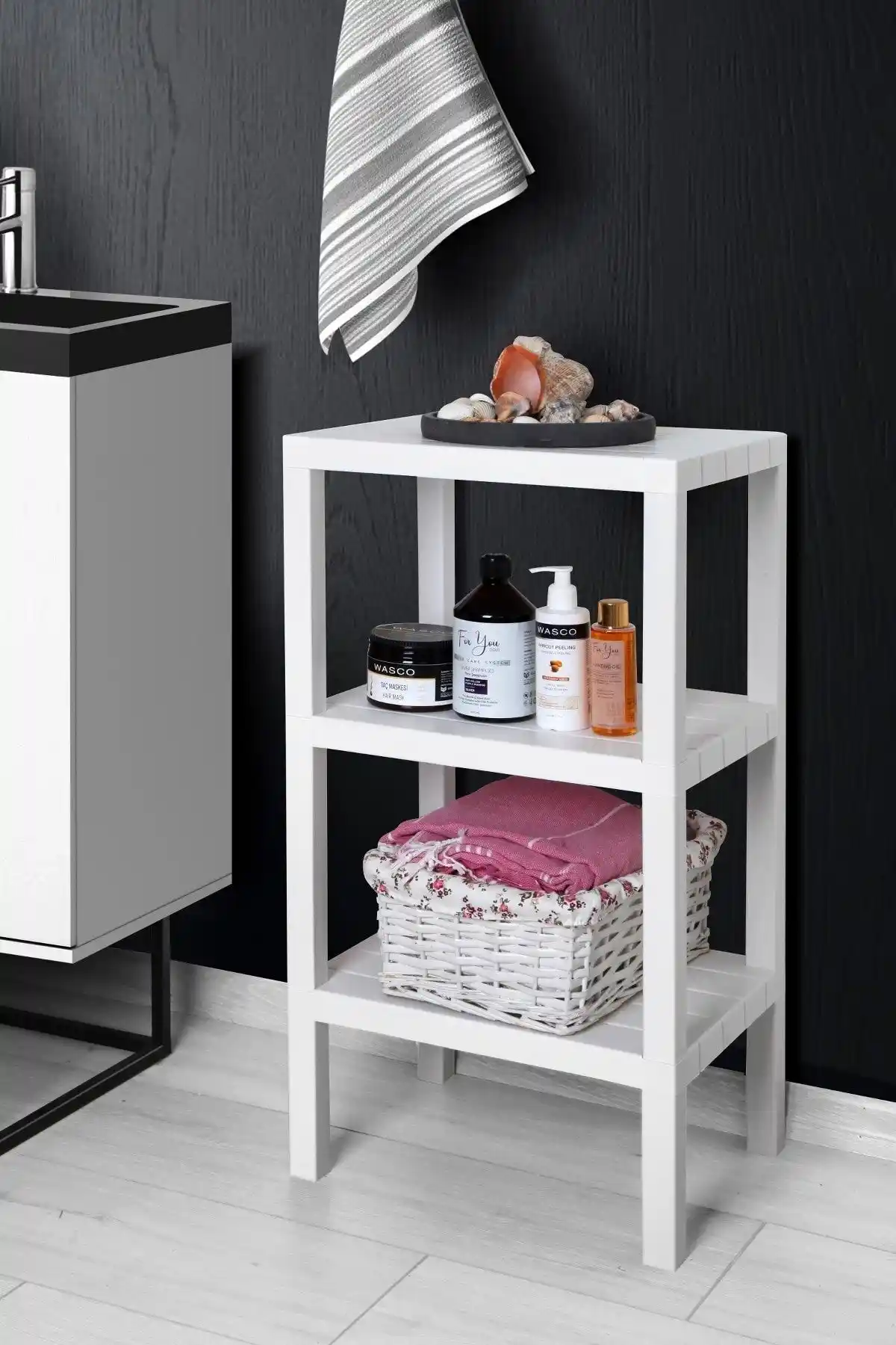 LIUWA Ombeg Vesken Çok Amaçlı 3 Katlı Banyo Düzenleyici ve Saksılık Tasarımı