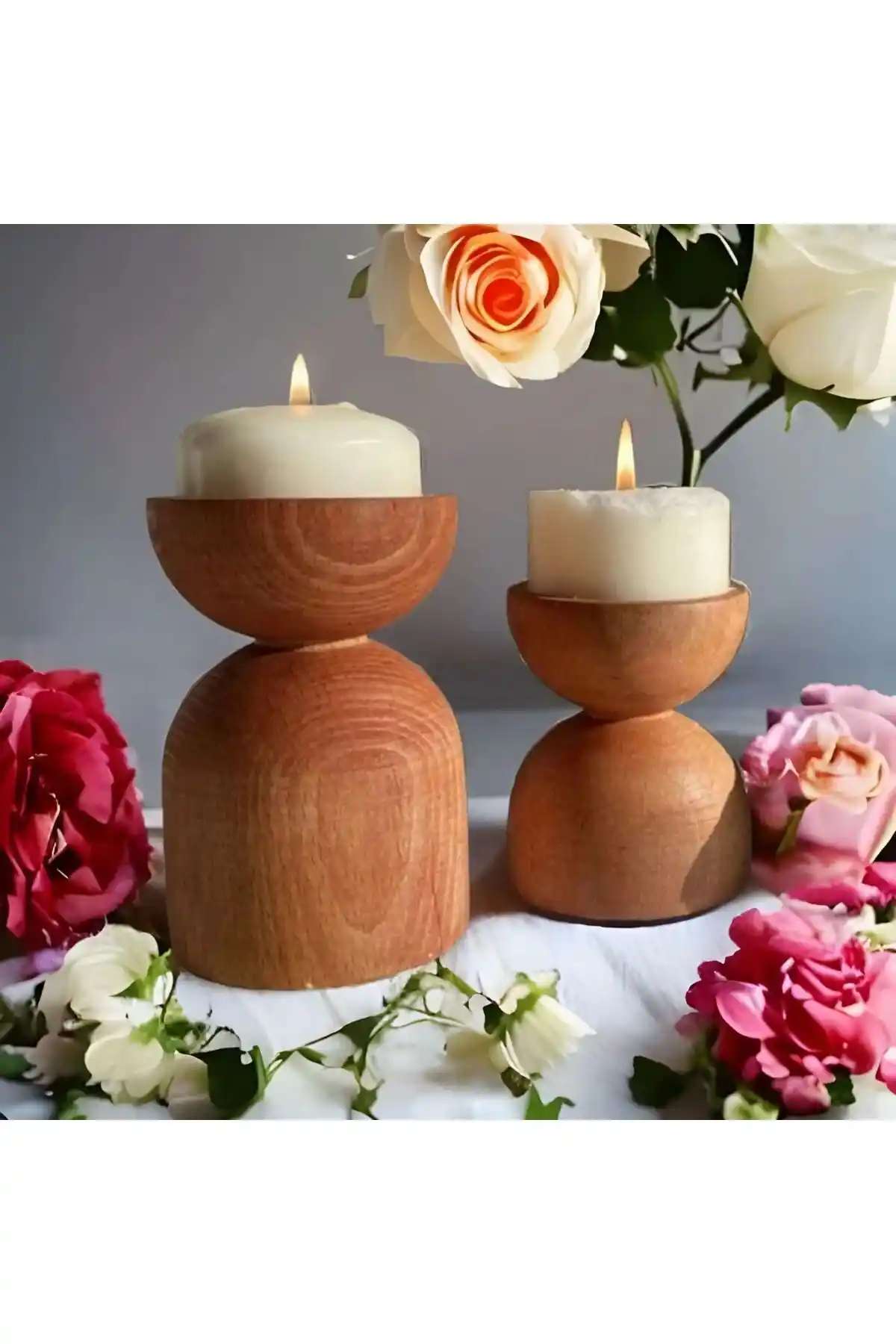 LMN Mobilya 2'li Mumluk Seti Modern Ahşap Dekorasyon İçin Uygun ve Kişiselleştirilebilir