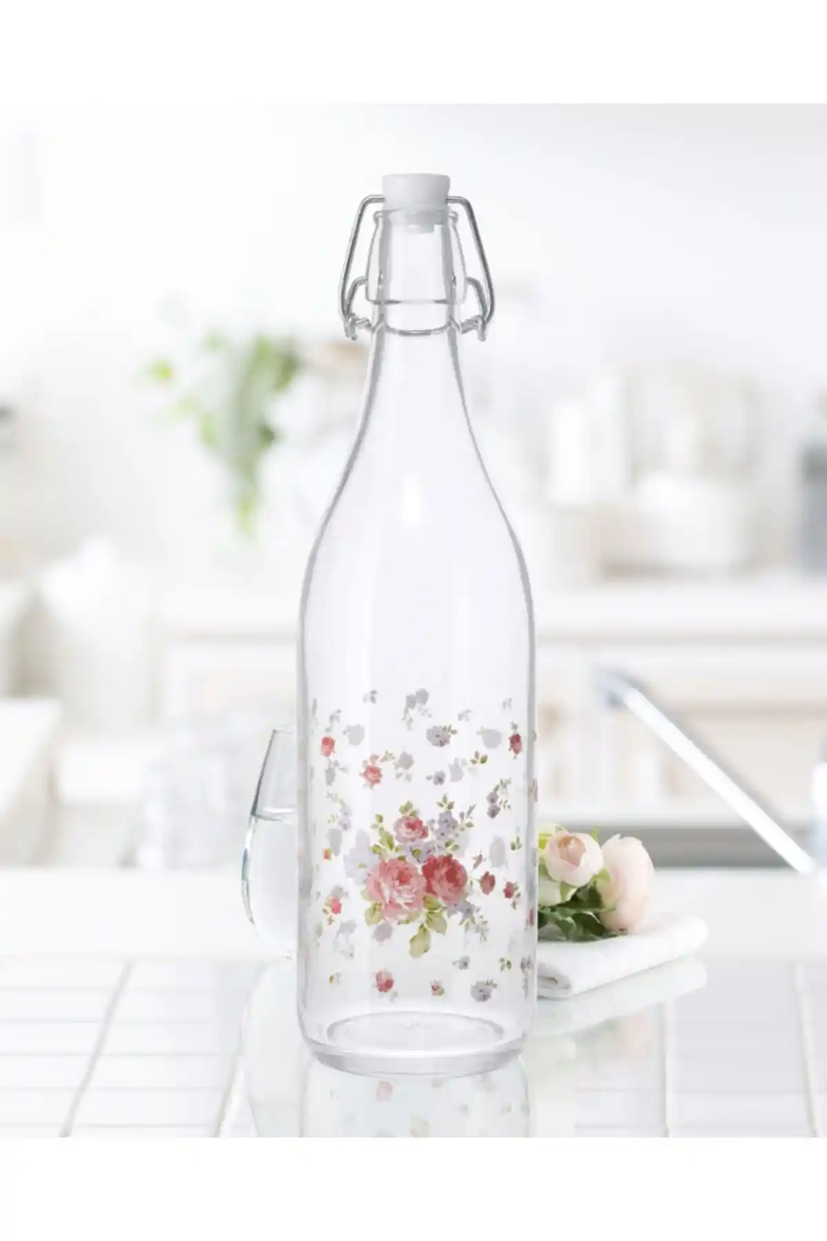 Madame Coco 1L Cam Su Şişesi Estetik ve Dayanıklı Tasarım ile Günlük Kullanım İçin