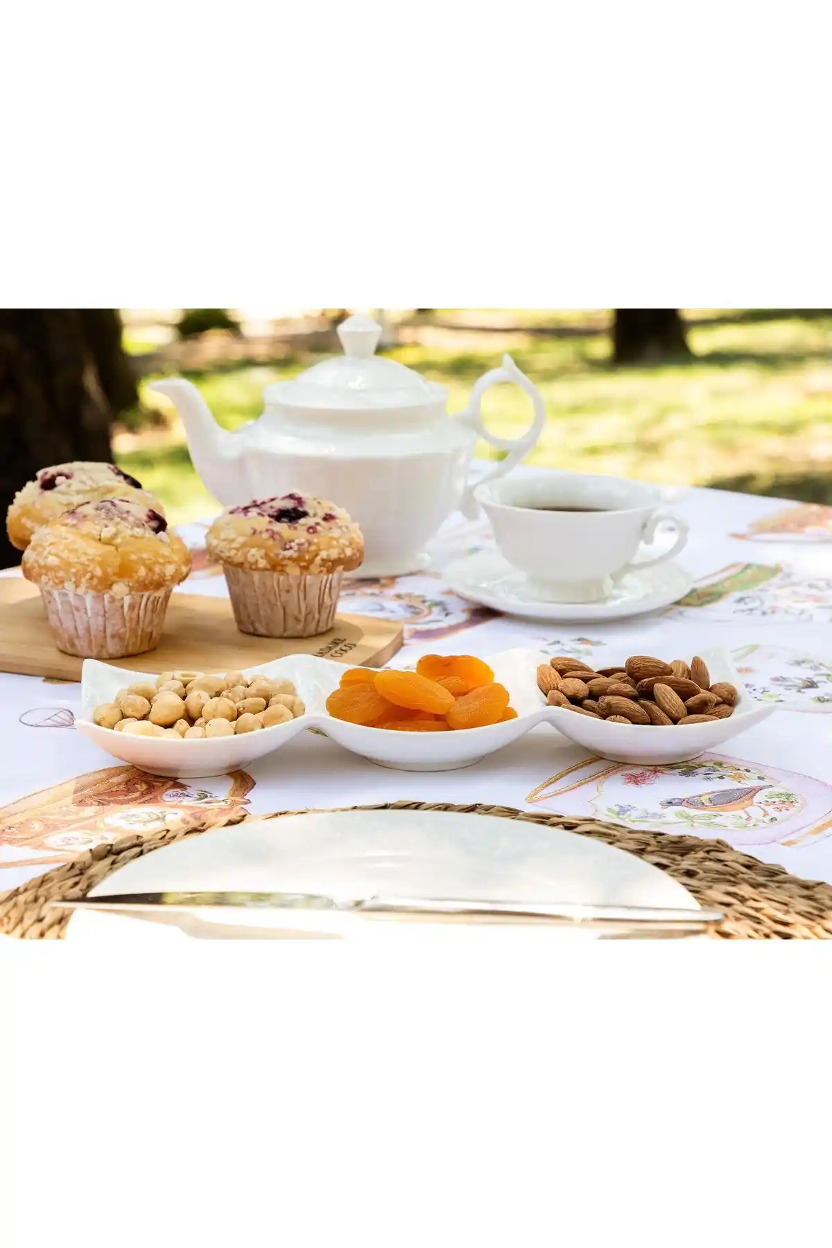 Madame Coco Yeni Petit Concept 3 Bölmeli Sunum Tabağı Şık ve İşlevsel Modern Tasarım