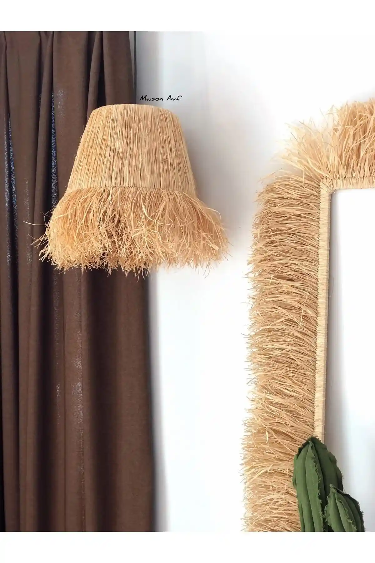 Maison Avf Rafya Hasır Bohem Avize M035 ile Mekânlarınıza Modern ve Doğal Şıklık Katın