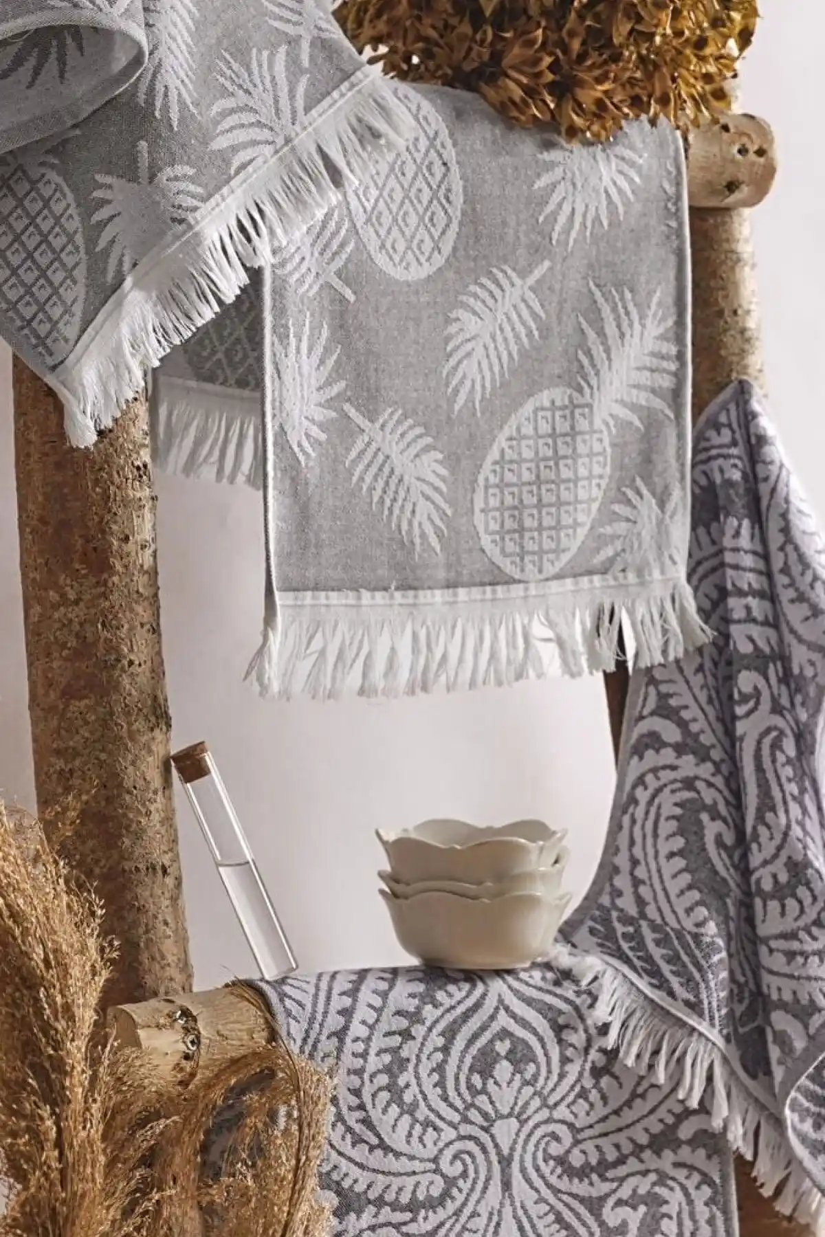 Mariva Home Nirvana Kitchen Gri 4 Lü 30x50 cm Mutfak Havlusu Seti Modern ve Kullanışlı