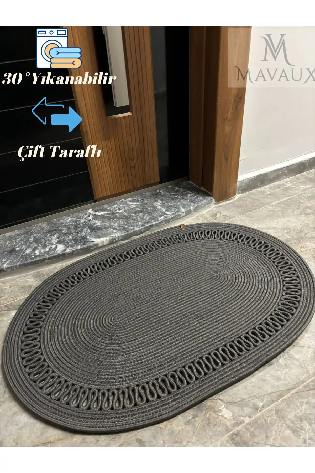 MaVaux Amsterdam Serisi Jüt Kapı Önü Paspası: Dayanıklı ve Şık Doğal Malzeme Tasarımı