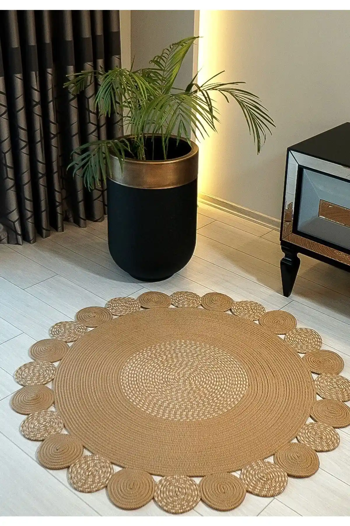 MaVaux Jüt El Örgüsü Kilim Halı: Doğal ve Modern İç Mekan Dekorasyonu İçin