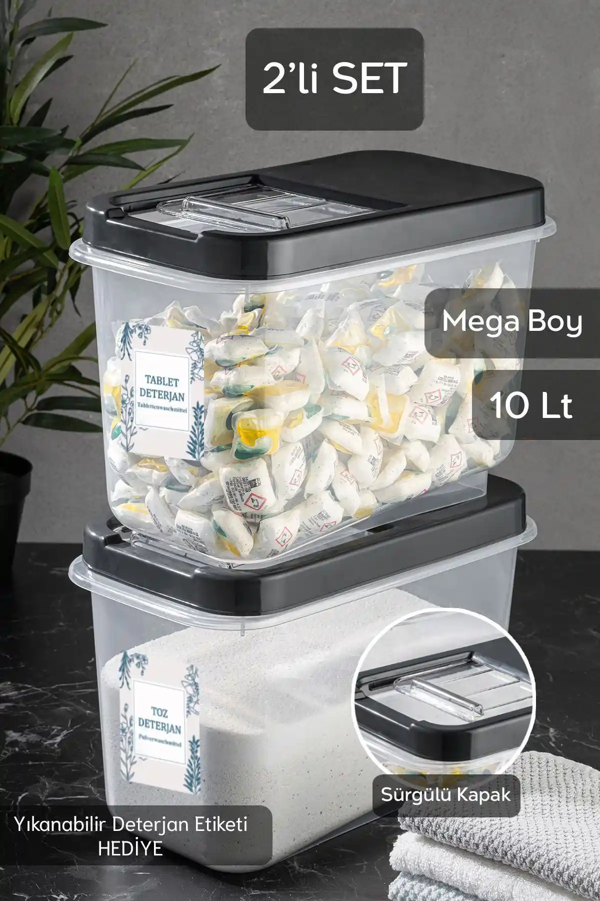 Meleni Home Deterjan Saklama Kabı Karşılaştırması: 10 Litre ve 5,5 Litre Modellerinin Özellikleri