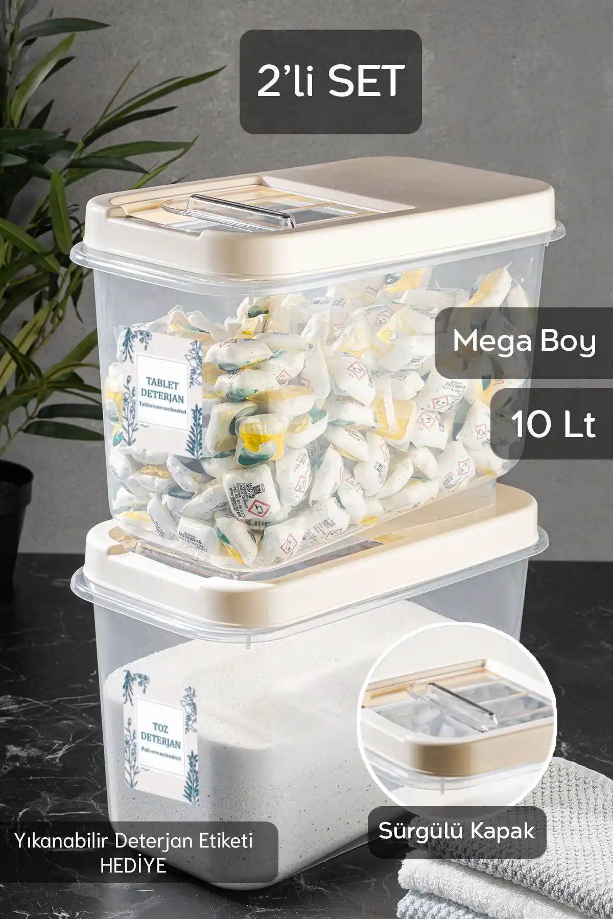 Meleni Home Deterjan Saklama Kutuları Karşılaştırması 10 Lt ve 7,5 Lt Modeller