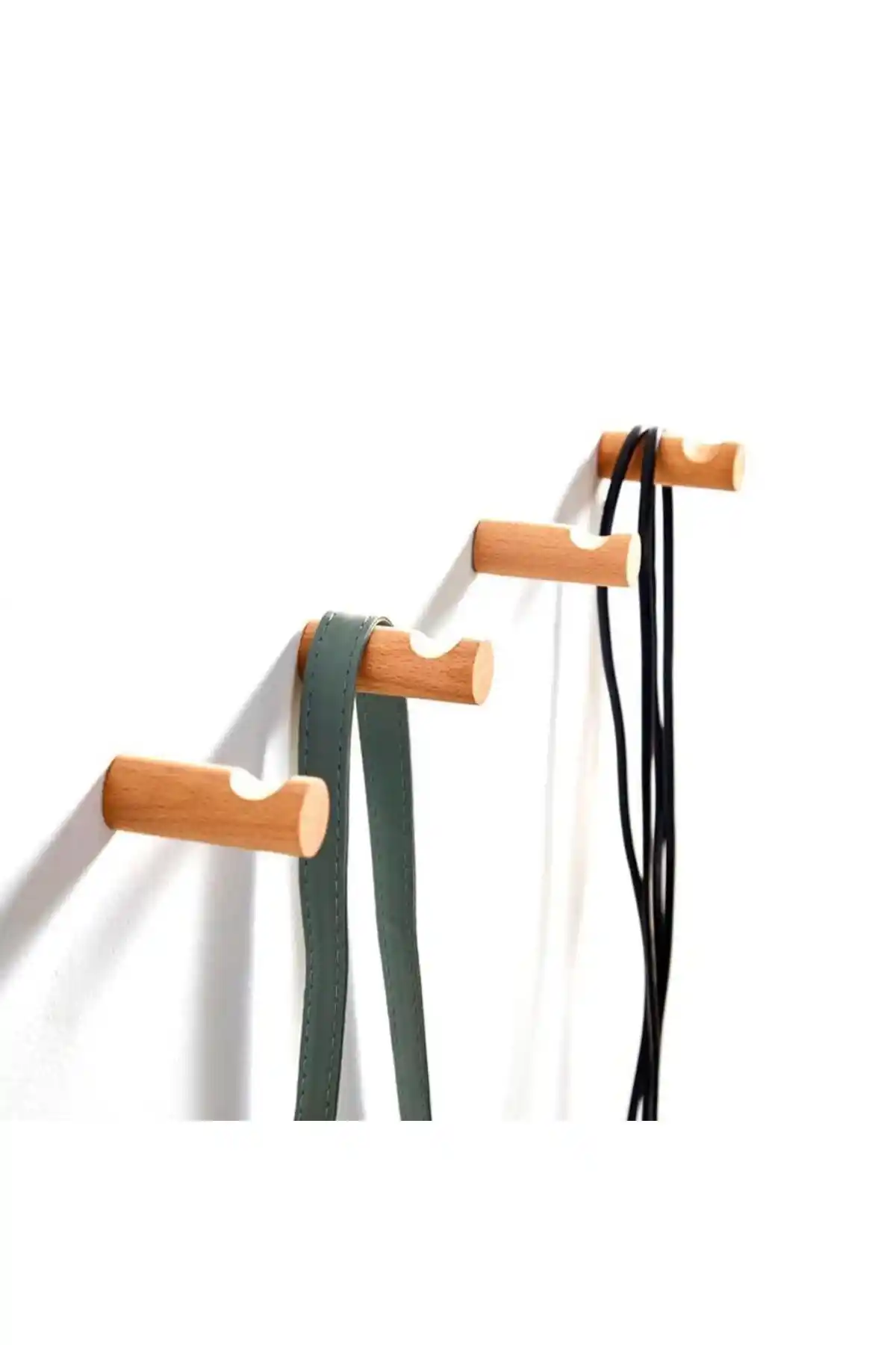 Merbiles Ahşap Modern Duvar ve Banyo Askılığı 4’lü Set ile Ev Dekorasyonunuza Şıklık Katın