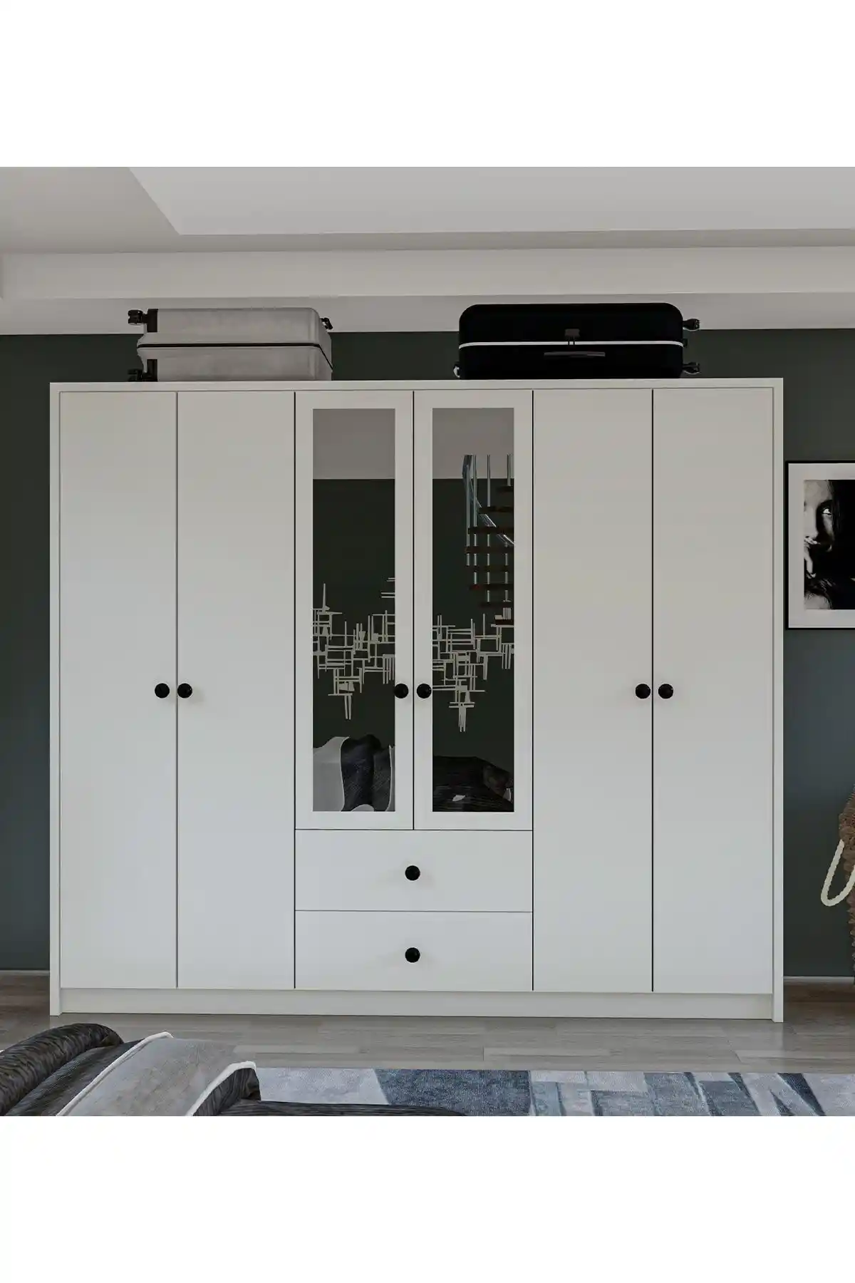 Metalia Gm 036 Lüx Düğme Kulplu Gardırop Modern Tasarım ve Geniş İç Hacim ile Öne Çıkar