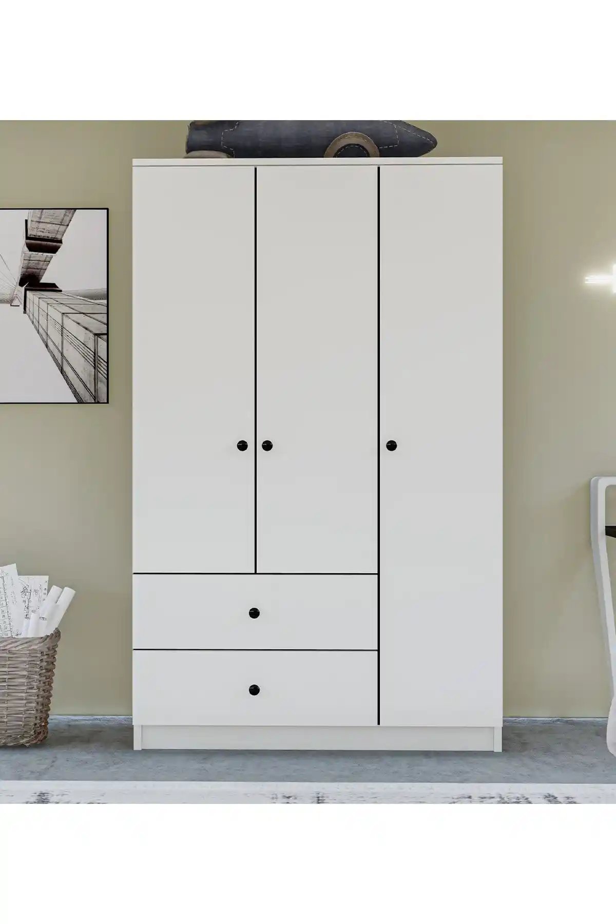 Metalia Gm 854 Home 3 Kapılı 2 Çekmeceli Modern Gardırop Detayları ve Kullanım Özellikleri