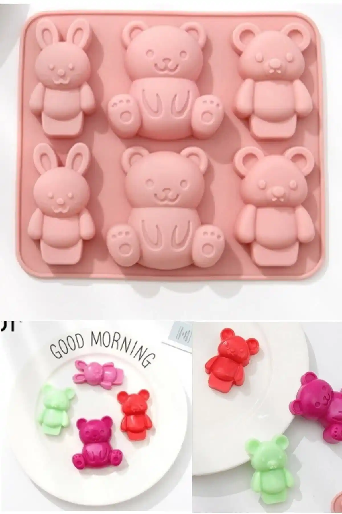 Mimoza Park Mum Kalıbı: Sevimli Hayvan Figürleriyle Çok Amaçlı Silikon Kalıp