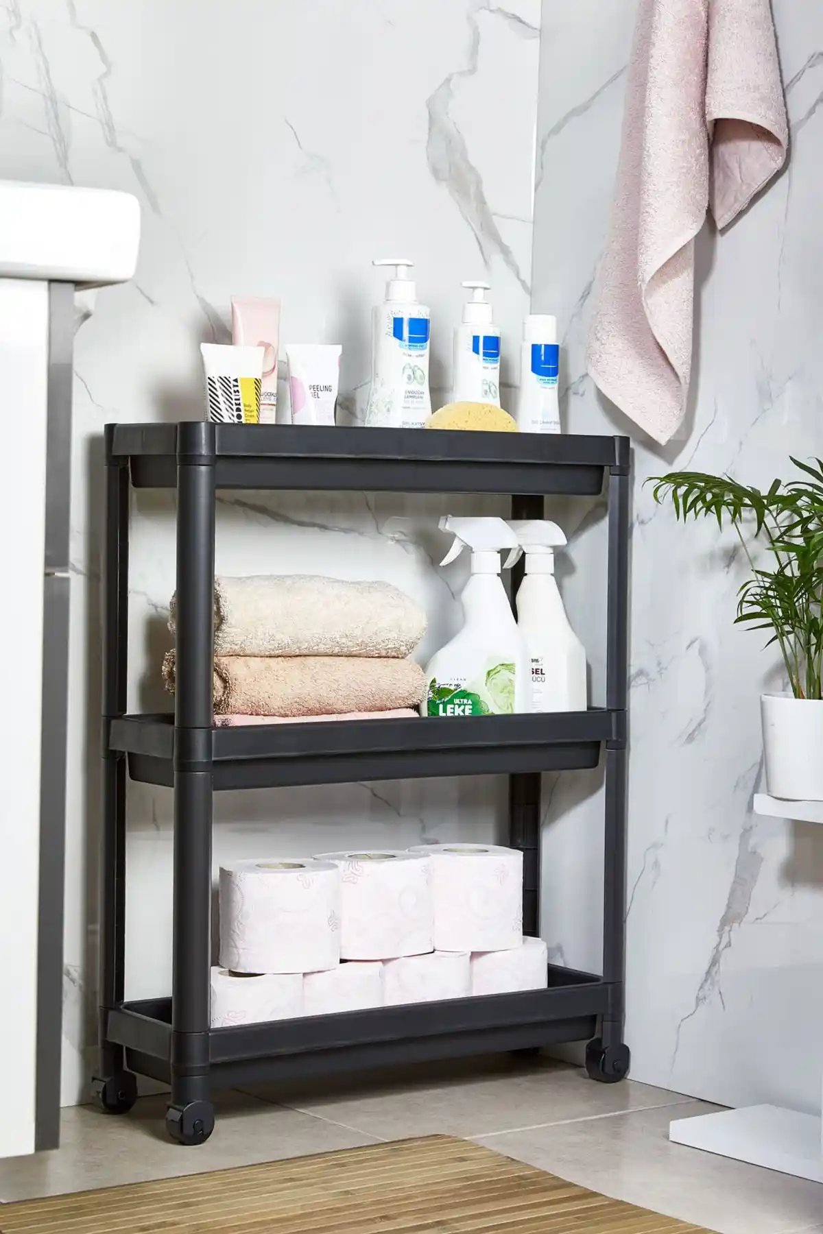 Minty Life Tekerlekli Vesken Raf Ünitesi: Modern ve Pratik Çok Amaçlı Depolama Çözümü