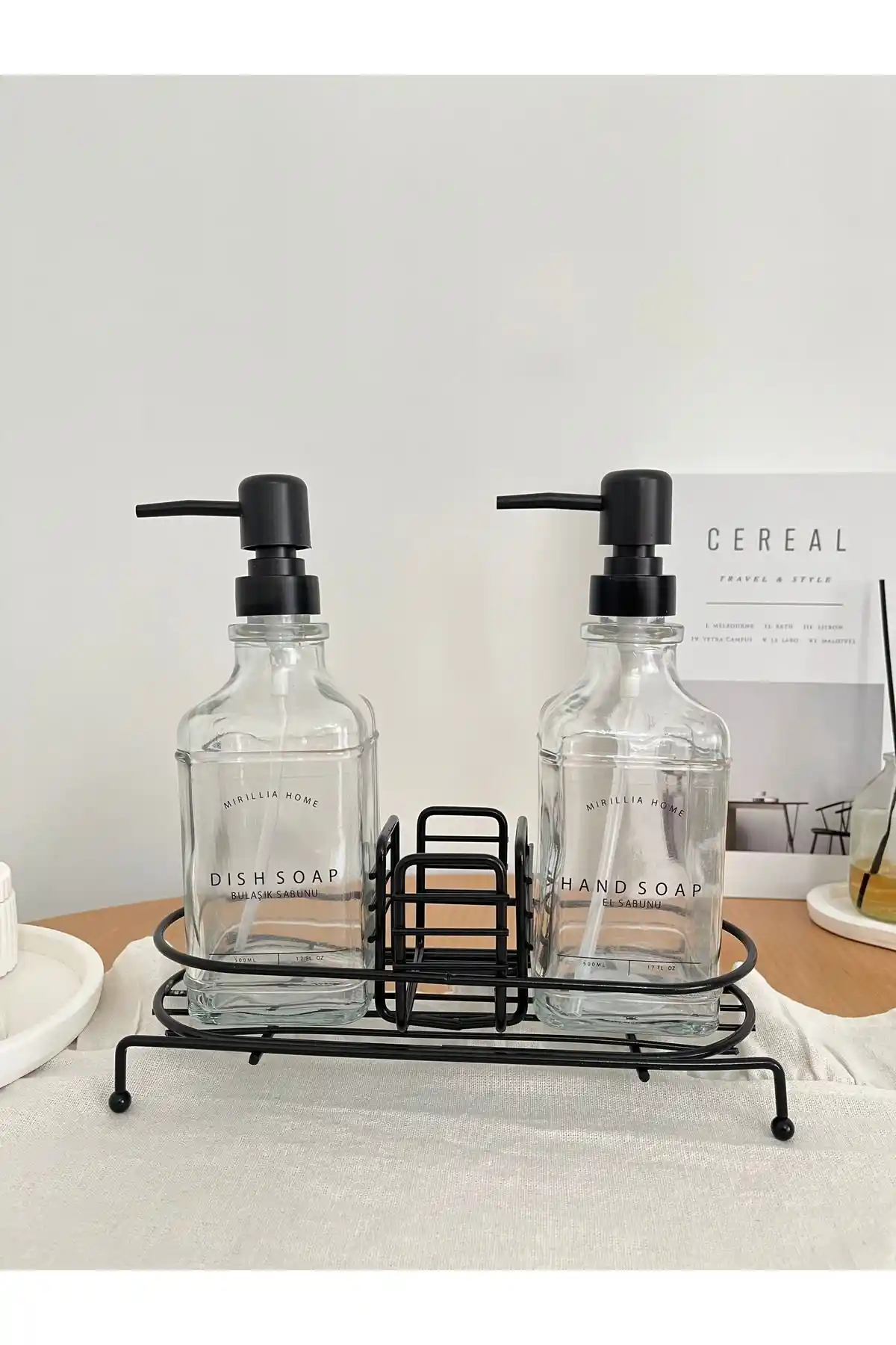 Mirilliahome Metal Standlı Sabunluk Seti: Modern ve Dayanıklı Tasarım Çift Sabunluk Seti