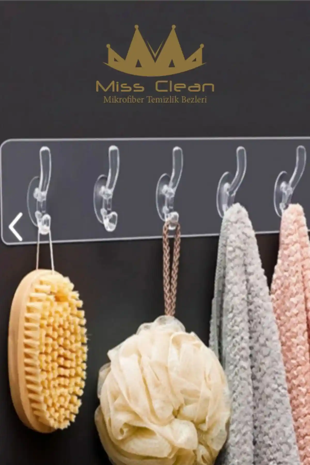 MissClean 5'li Yapışkanlı Şeffaf Duvar Askısı: Dayanıklı ve Pratik Çözüm