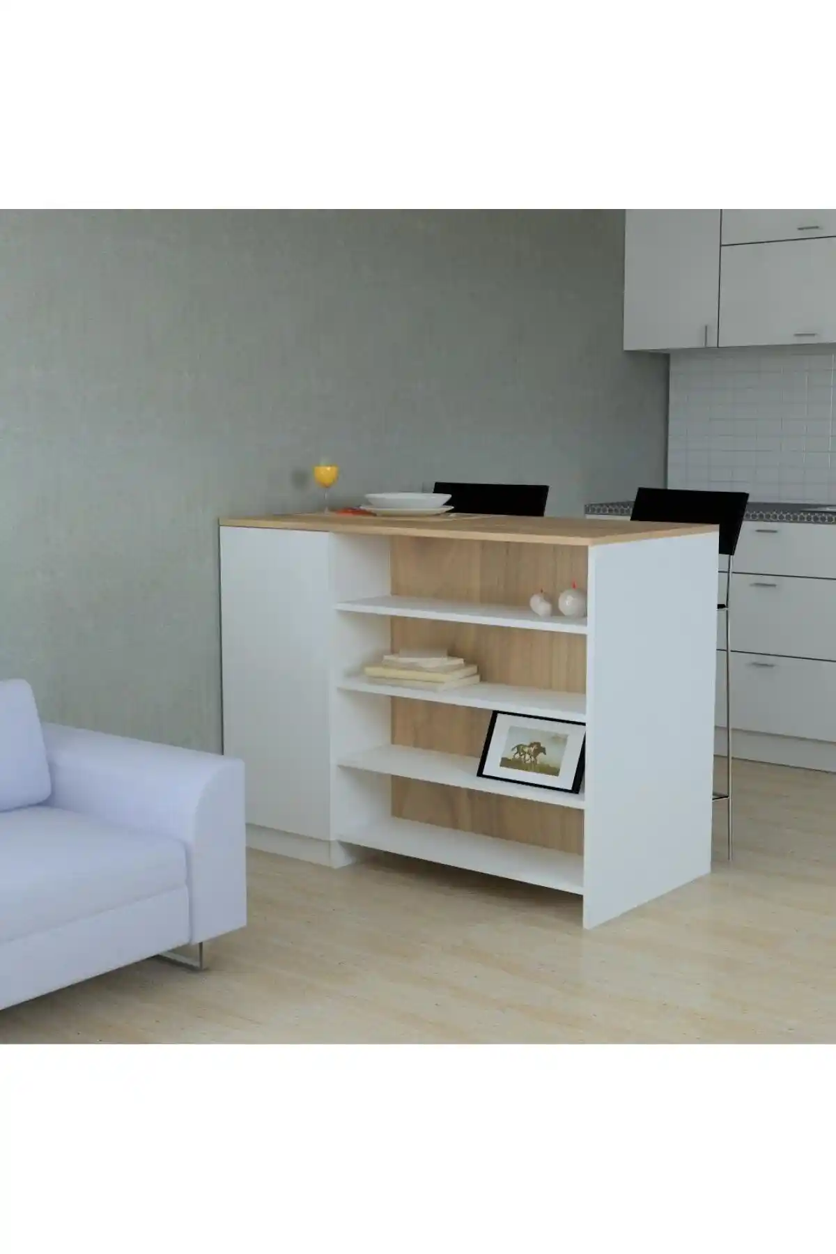 MOBİLİQUE Ada Çok Amaçlı Mutfak Dolabı: Modern ve Şık Tasarım ile Fonksiyonellik