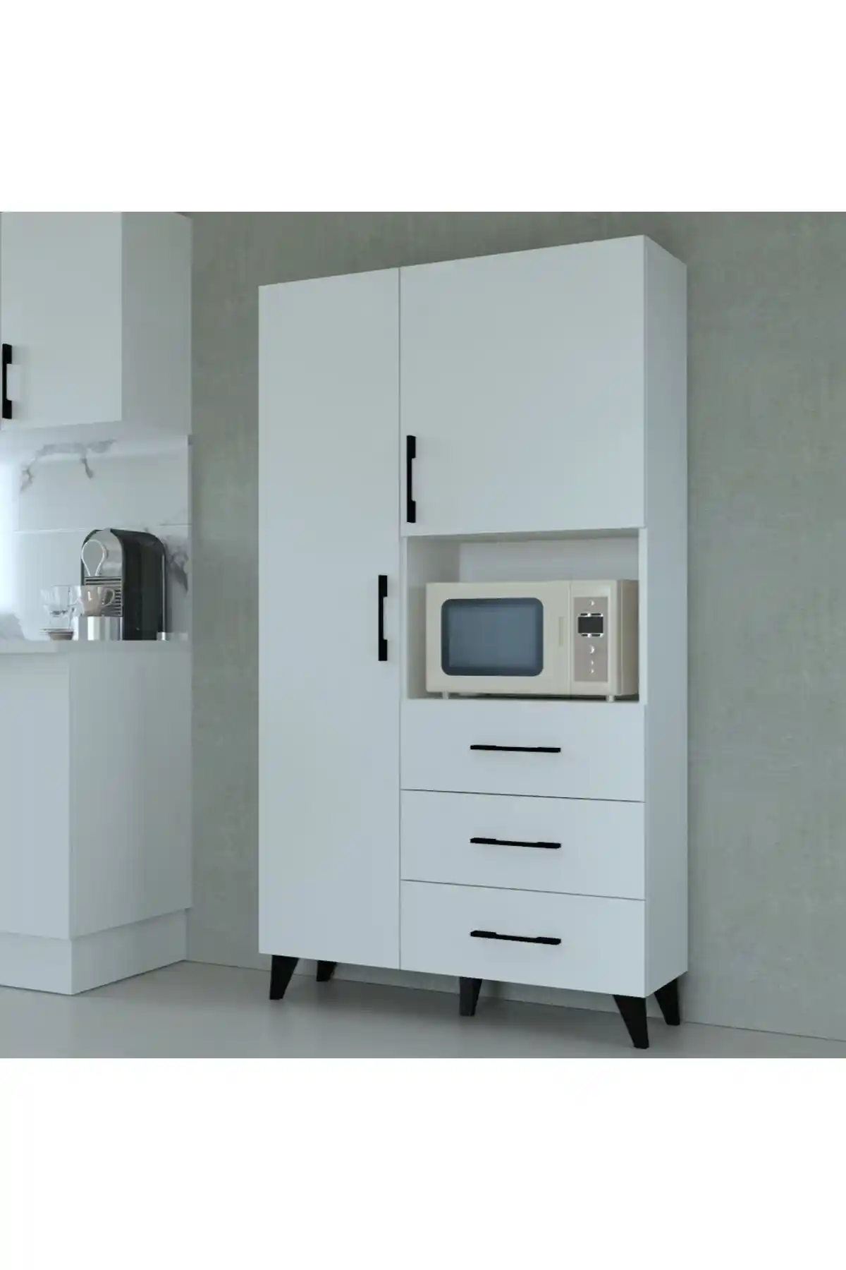 MOBİLİQUE Çok Amaçlı MDF Mutfak Mikrodalga Fırın Dolabı Modern ve Dayanıklı Tasarım