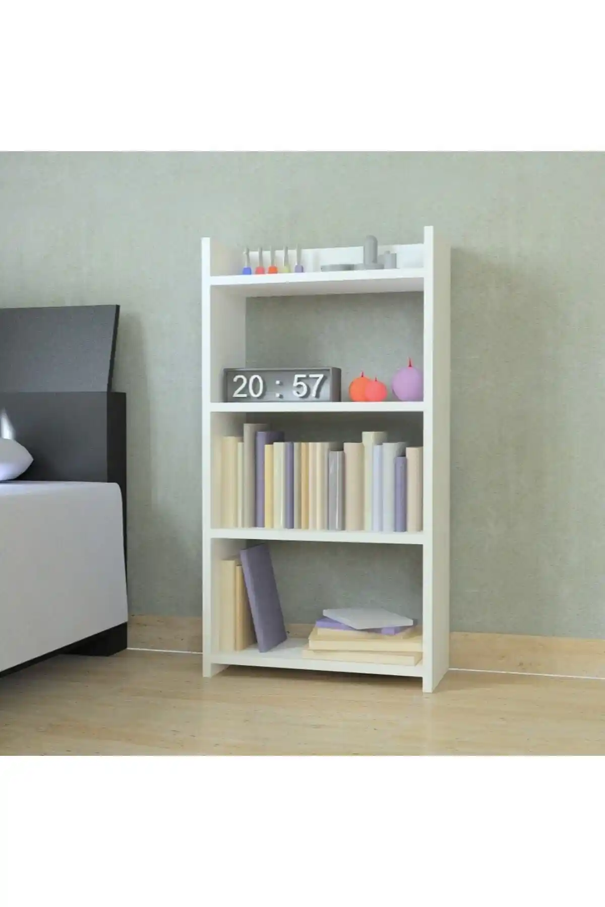 Mobilyique 4 Raflı Yonca Kitaplık Modern ve İşlevsel Depolama Çözümü Türkiye Üretimi