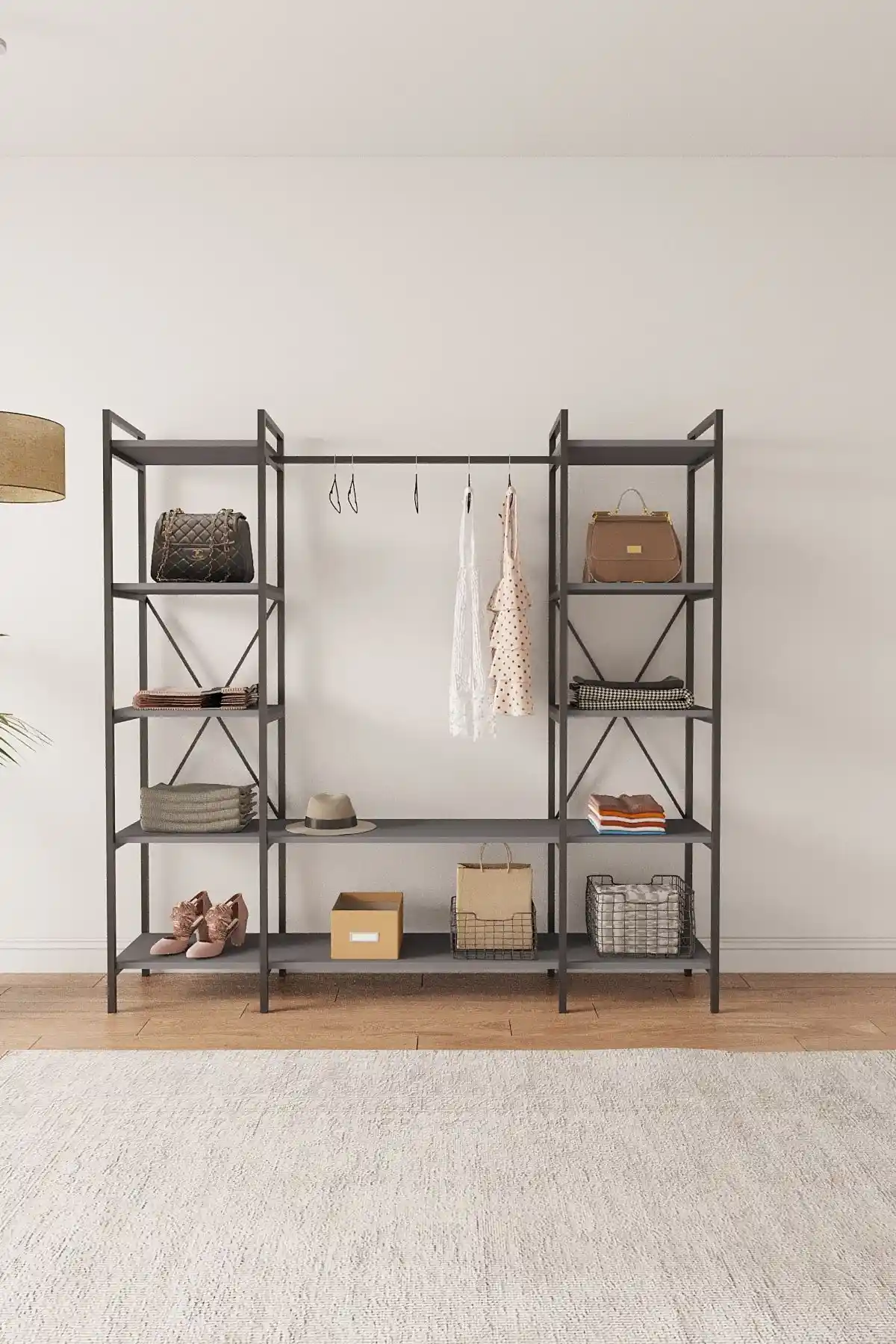 Mobitopya Nilamu Elbise Dolabı: Modern ve Şık Depolama Çözümü 175 cm genişlikte