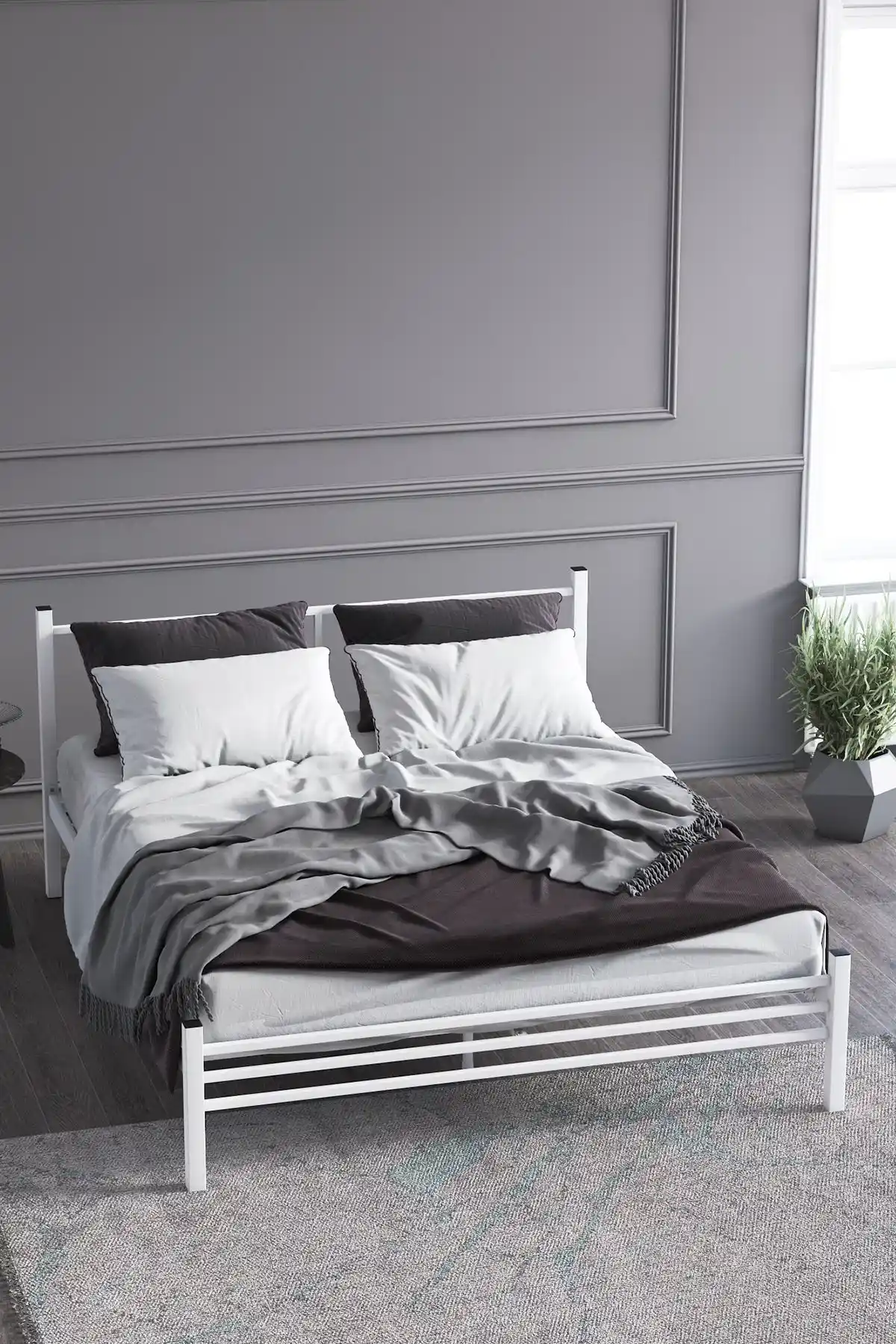 Mobpazar Metal Karyola: Dayanıklı ve Estetik Country Tarzı Yatak Çerçevesi