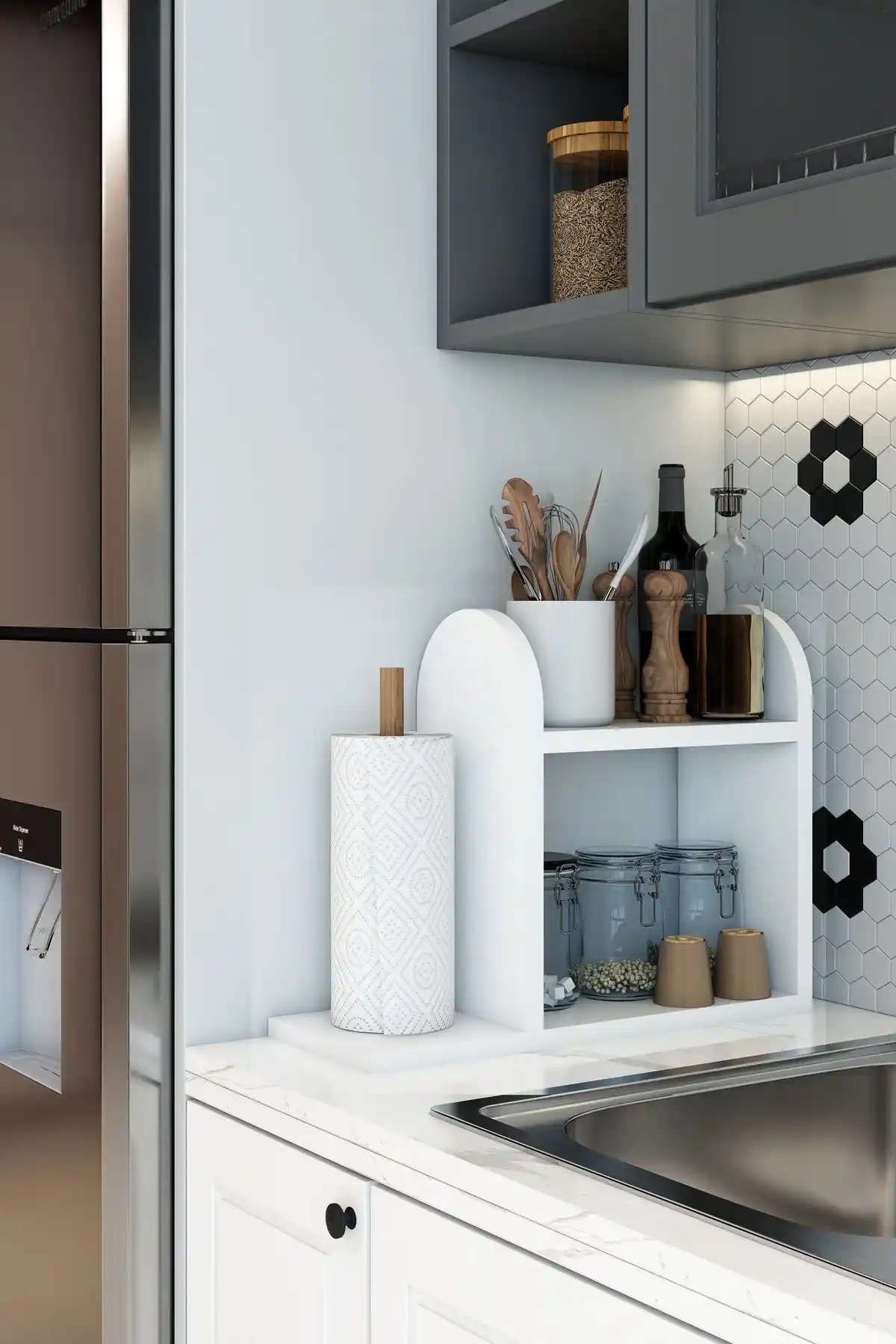 Modalanka Kağıt Havluluklu Mutfak Rafı: Modern ve İşlevsel Tasarımın İncisi