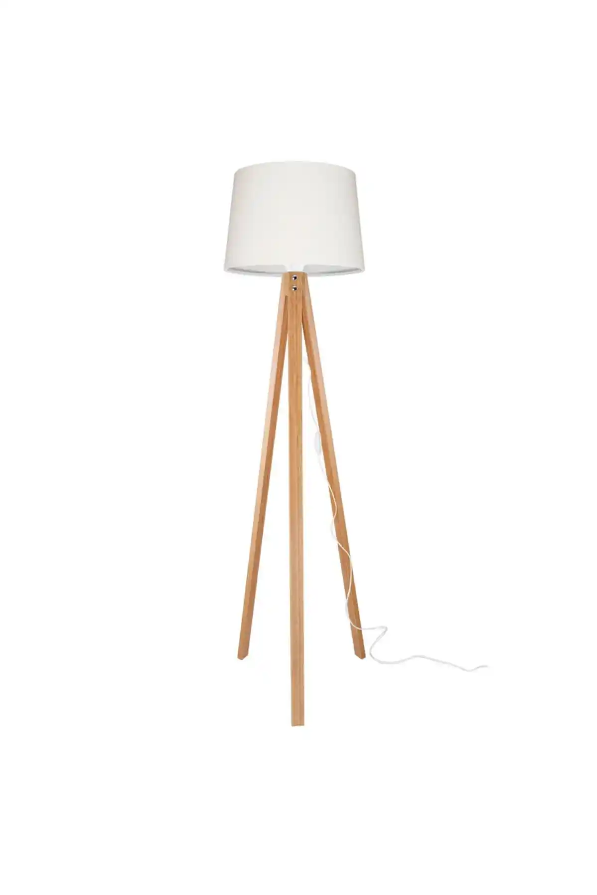 Modelight Deko Lambader Bambu Ayak ve Krem Şapka ile Modern İç Mekan Aydınlatması