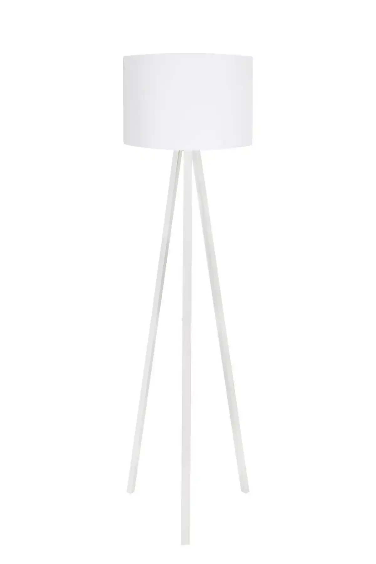 Modern 3 Ayaklı Lambader Tripod Abajur Beyaz Renk ile Şık ve Fonksiyonel Tasarım
