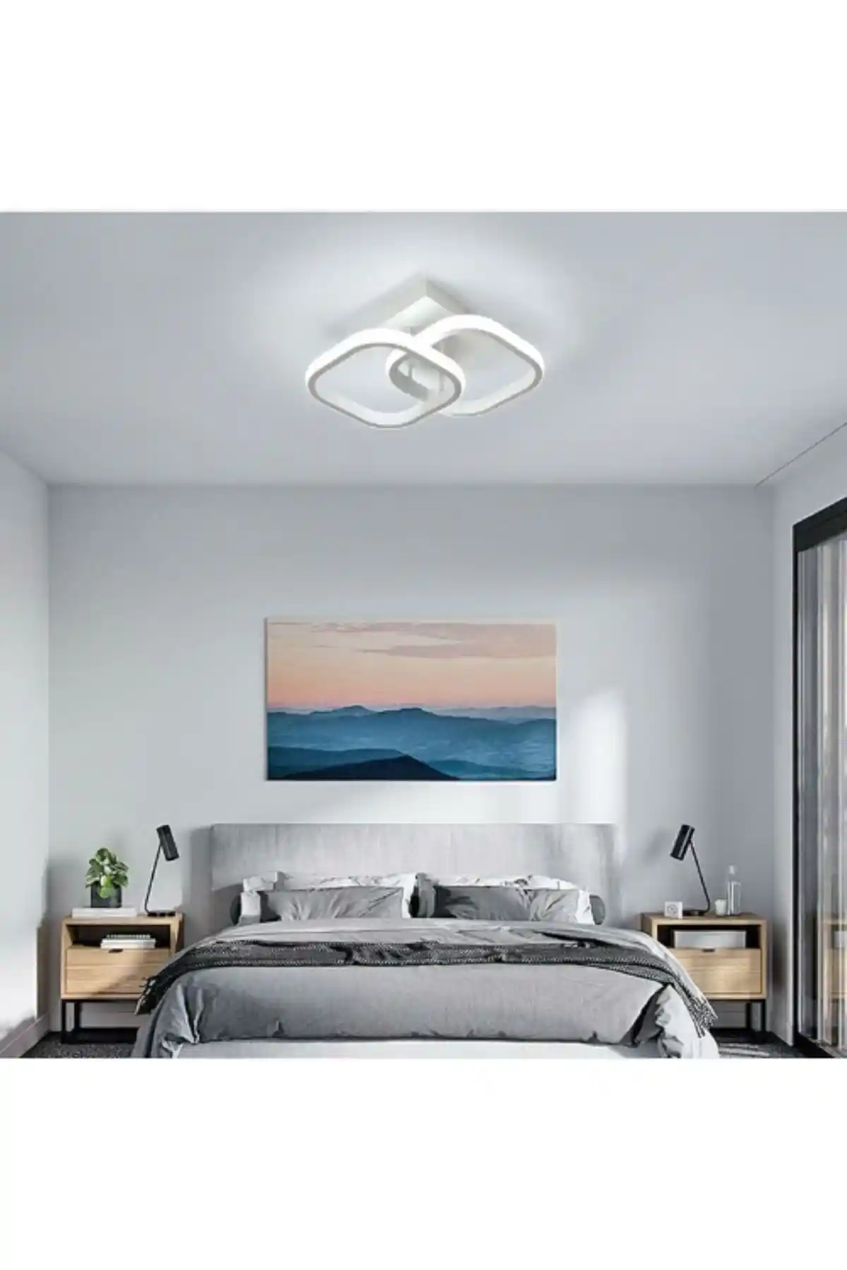 Modern Beyaz LED Avize ile Antre ve Yatak Odalarınızda Şık ve Fonksiyonel Aydınlatma