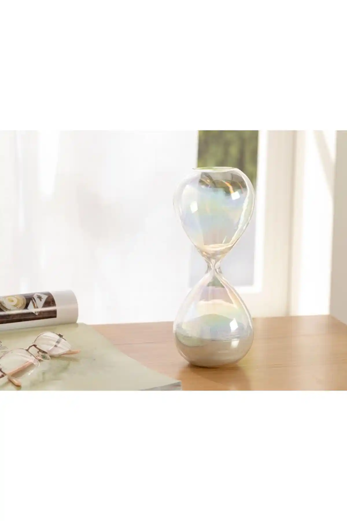 Modern Dekorasyon İçin Şık Cam Kum Saati English Home Shine 30 Dakika Kullanışlı Tasarım