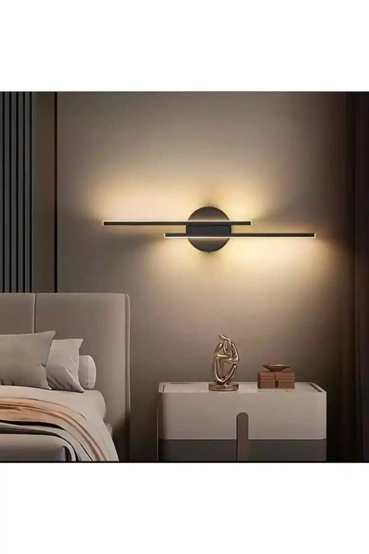 Modern Dekoratif Günışığı Led Çift Yön Duvar Aplikleri Siyah Renkli ve Dayanıklı Tasarım