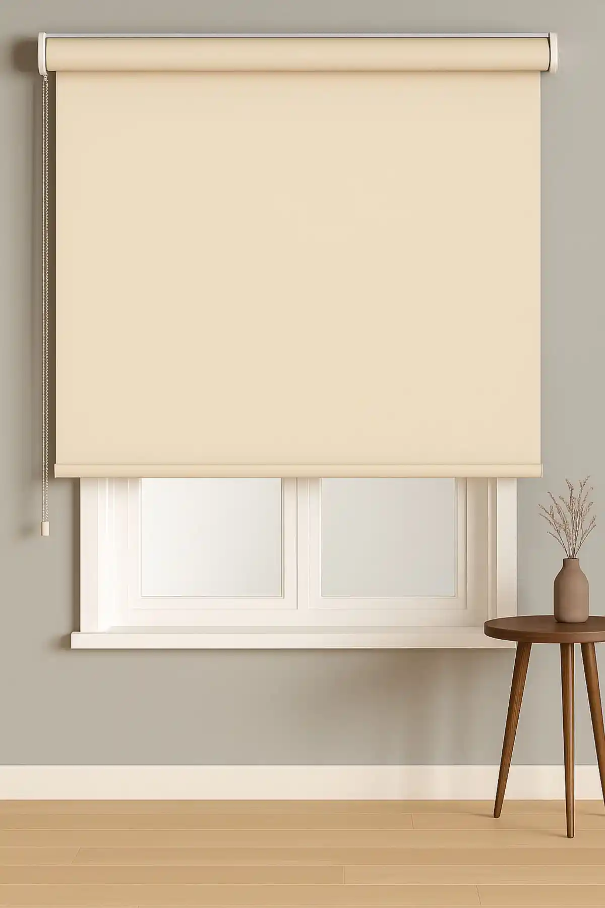 Modern Kalın Krem Zebra Stor Perde: Güneş Kontrolü ve Estetik Bir Çözüm