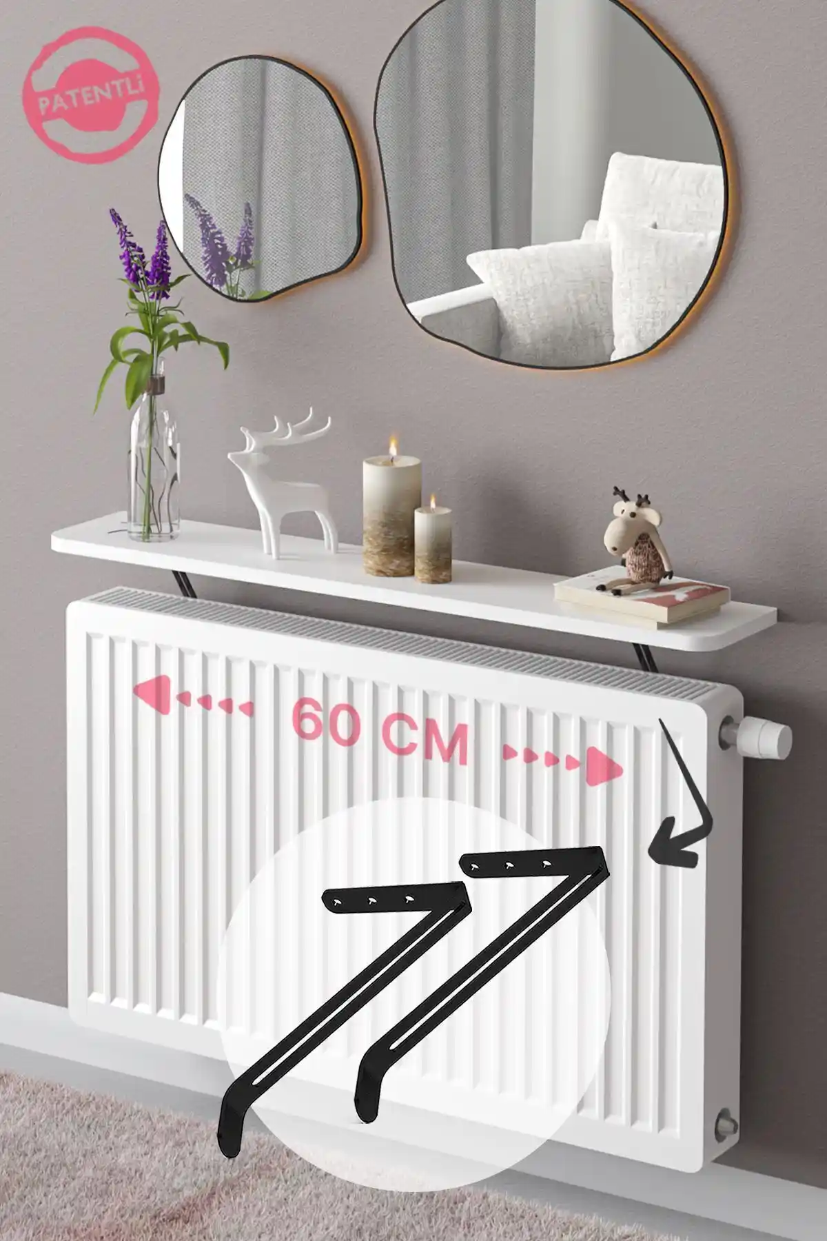 Modern Radyatör Üstü Raf ile Ev Dekorasyonunuza Şıklık ve İşlevsellik Katın