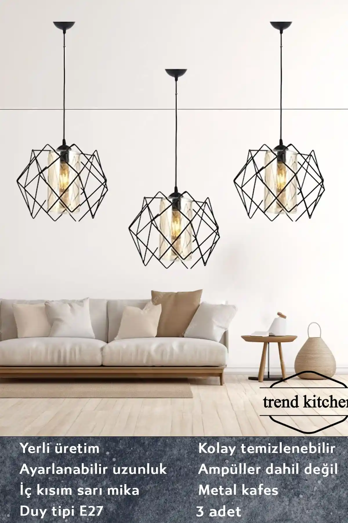 Modern Siyah Camlı Avize: Şık ve Fonksiyonel Tasarım ile Dekorasyonunuza Modern Dokunuş