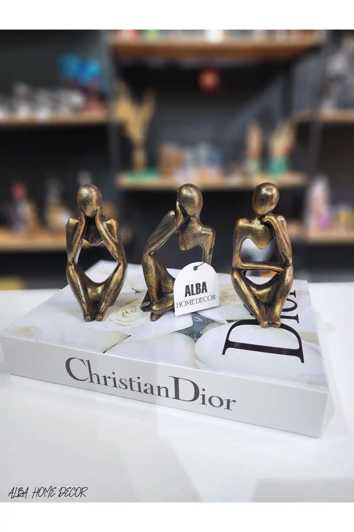 Modern Soyut Biblo Setleri Karşılaştırması: Home Üçlü Düşünen Adam ve rakaymu Tasarımları