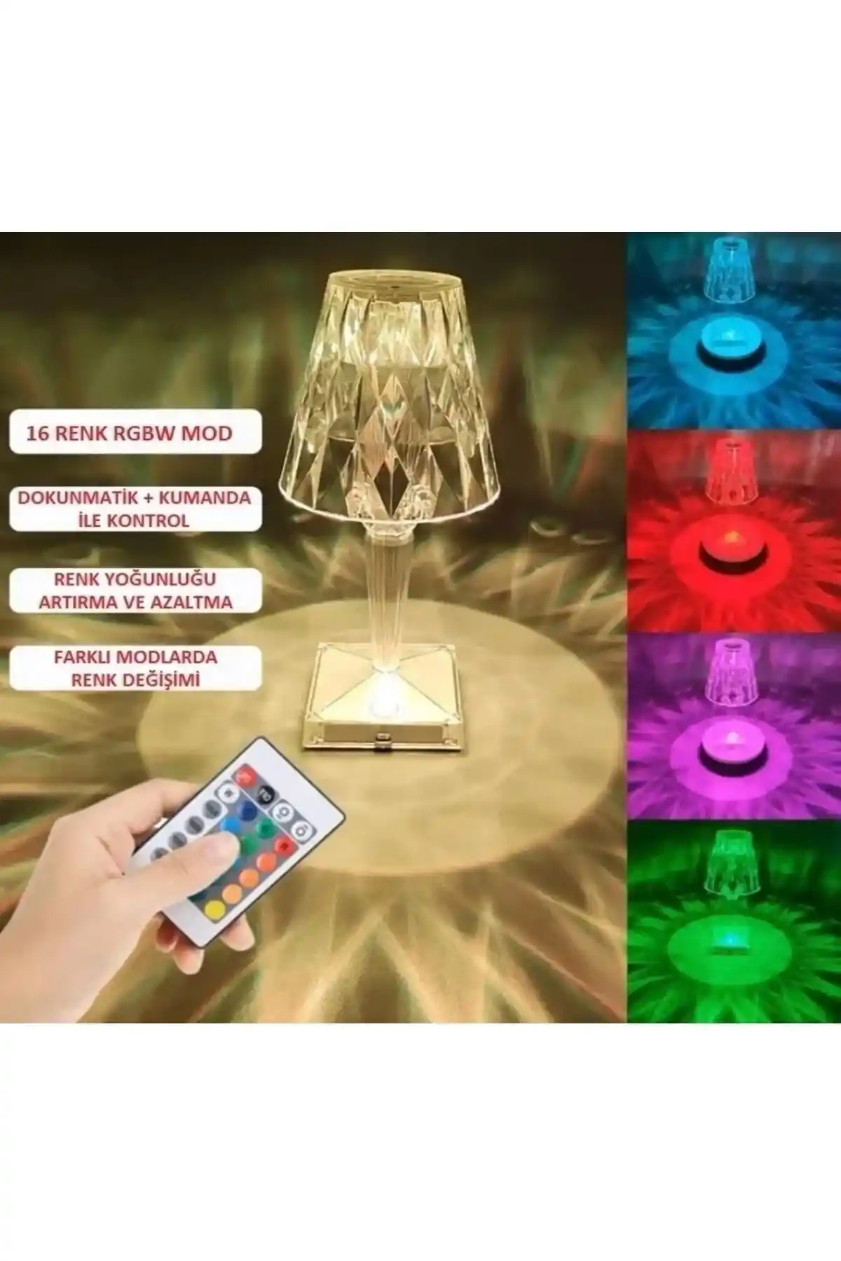 Modern ve Fonksiyonel Akrilik Kristal LED Şarjlı Masa Üstü Lamba Özellikleri ve Kullanım Alanları