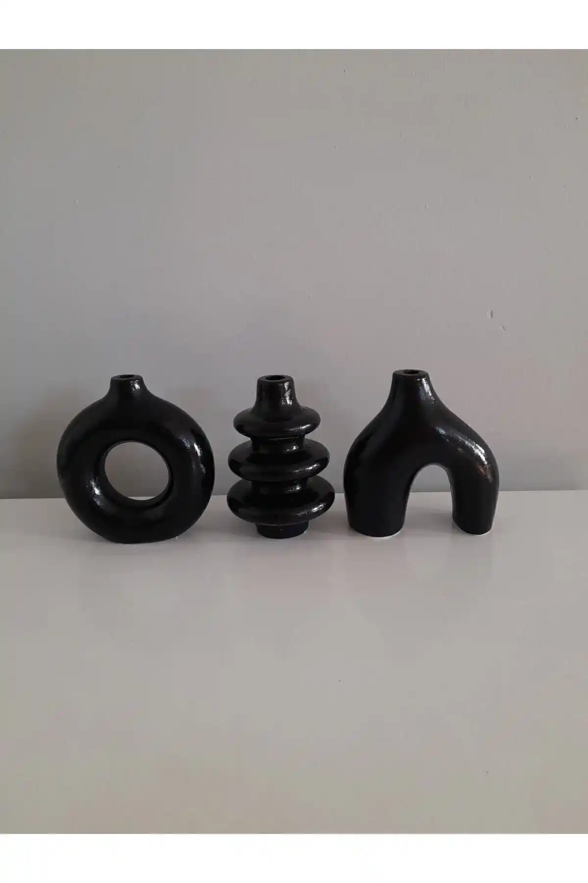 Modern ve Minimalist Beton Vazo Seti Bohem Tarzı Dekorasyon İçin Uygun