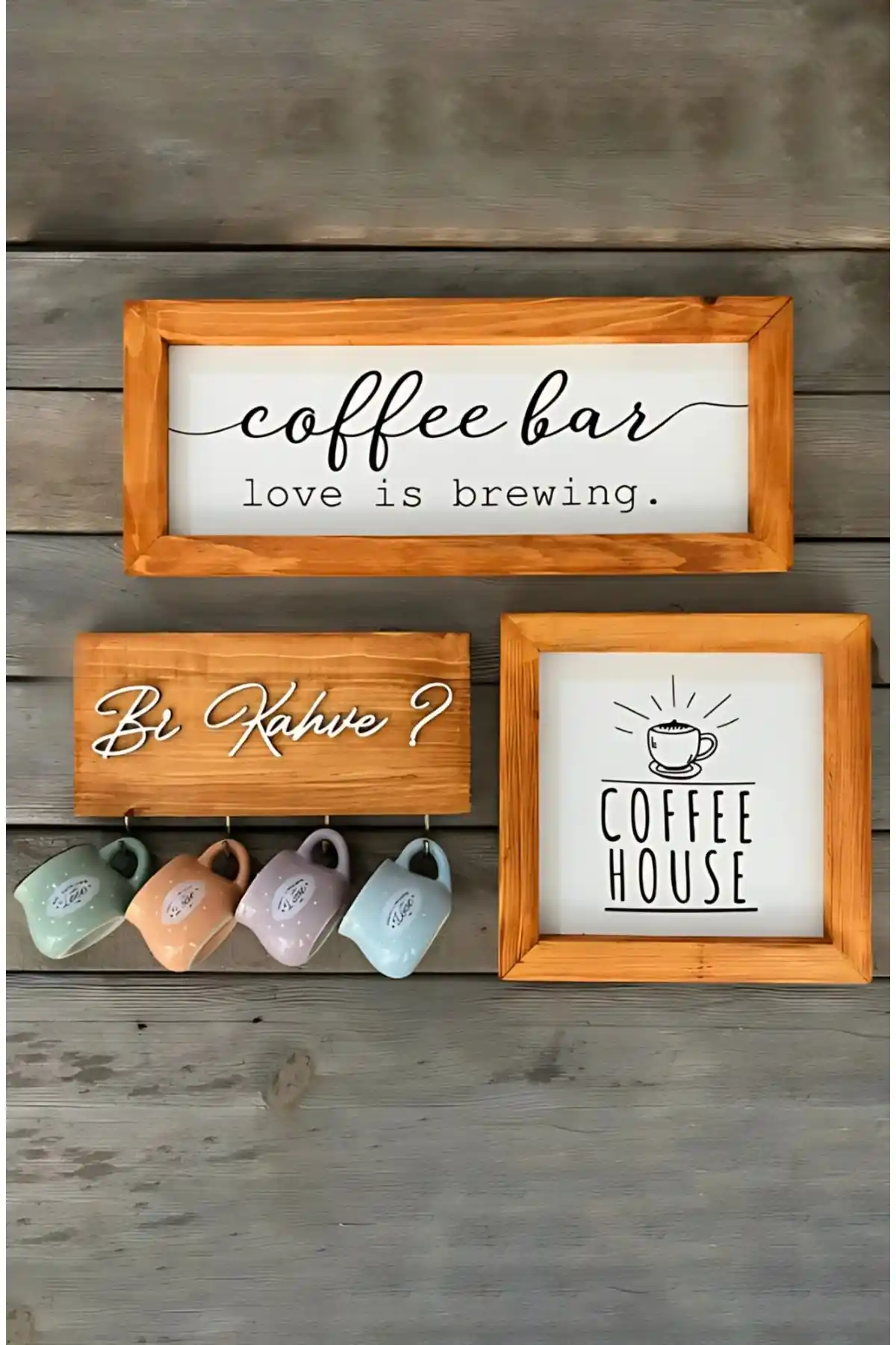 Modern ve Şık Ahşap Kahve Köşesi Dekorasyonu ve Mutfak Süsleri Rehberi