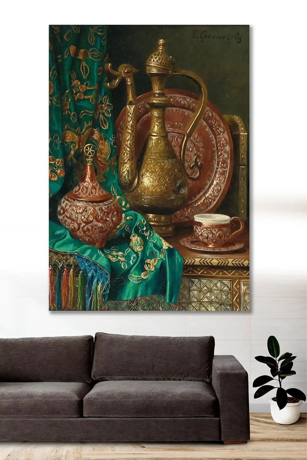 Modern ve Şık Antika Temalı 70x100 Kanvas Duvar Tablosu Dekorasyon Ürünü