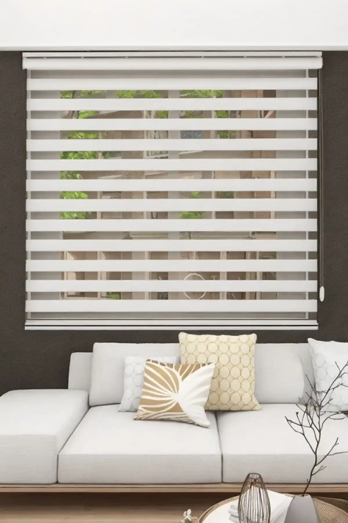 Modern ve Şık Ekru Zebra Perde ile İç Mekân Dekorasyonunuza Zarif Dokunuş