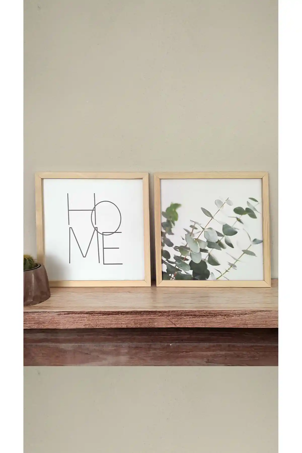 Modern ve Şık Oturma Odası Dekorasyonu İçin Wooden Factory Tablo Seti