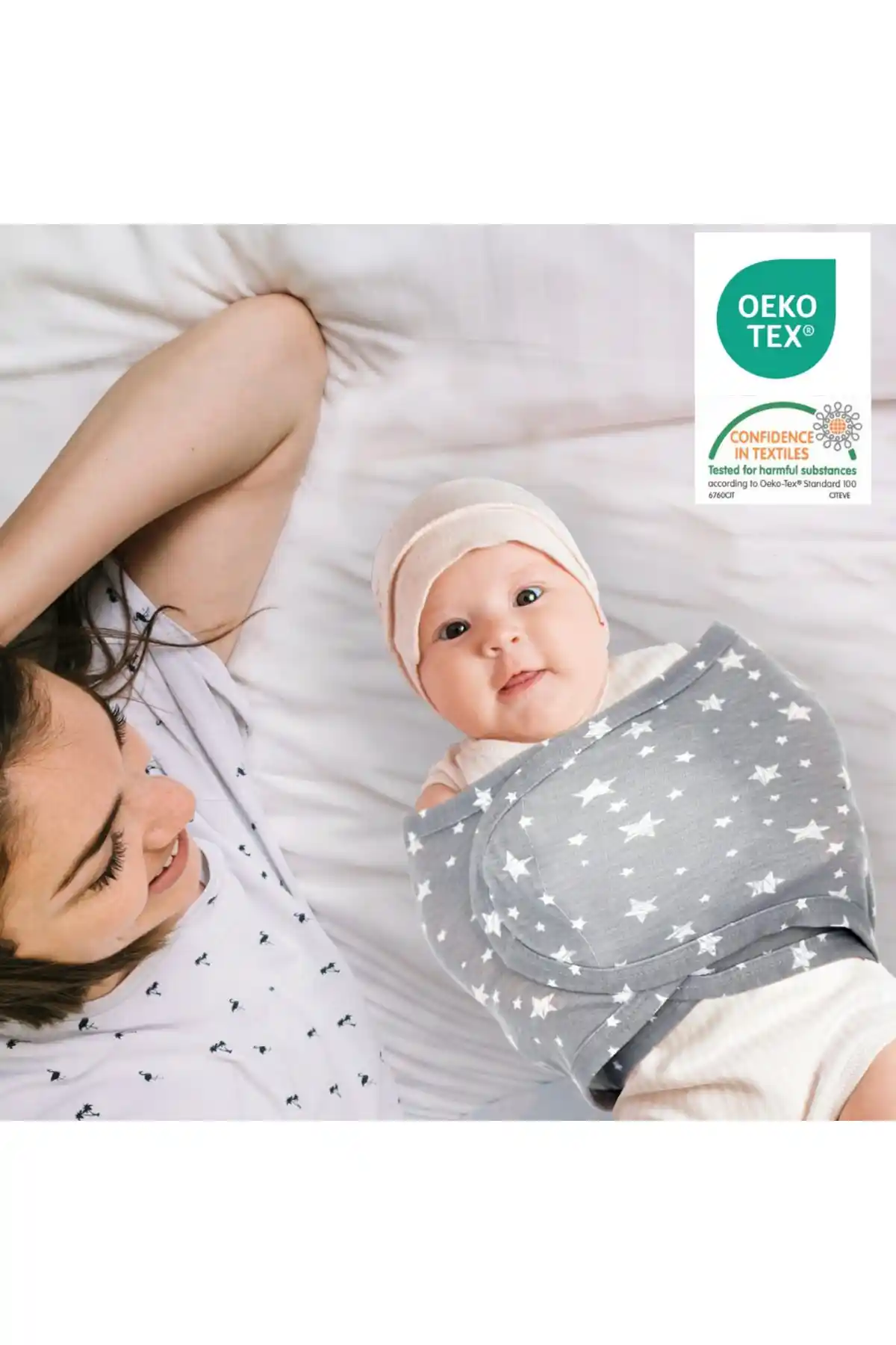 Mommyslab 0-4 Ay Bebekler İçin Pamuklu Renkli Kundak Kemerleri Güvenli ve Konforlu Uyku