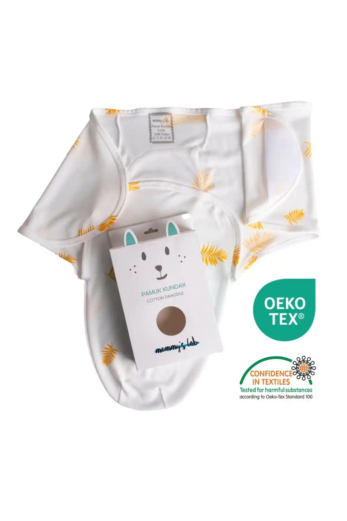 Mommyslab 0-4 Ay Desenli Renkli Cırtlı Pamuk Kundak Bebekler İçin Güvenli Uyku Çözümü