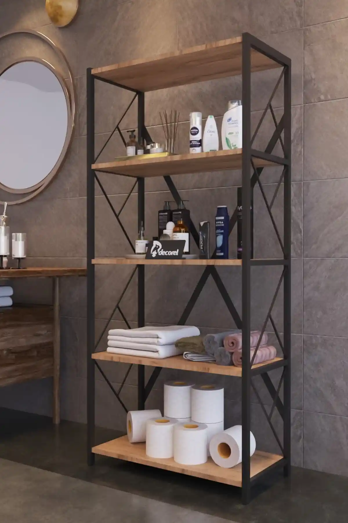 Morpanya Mony Metal 5 Raflı Banyo Düzenleyici: Dayanıklı ve Şık Depolama Çözümü