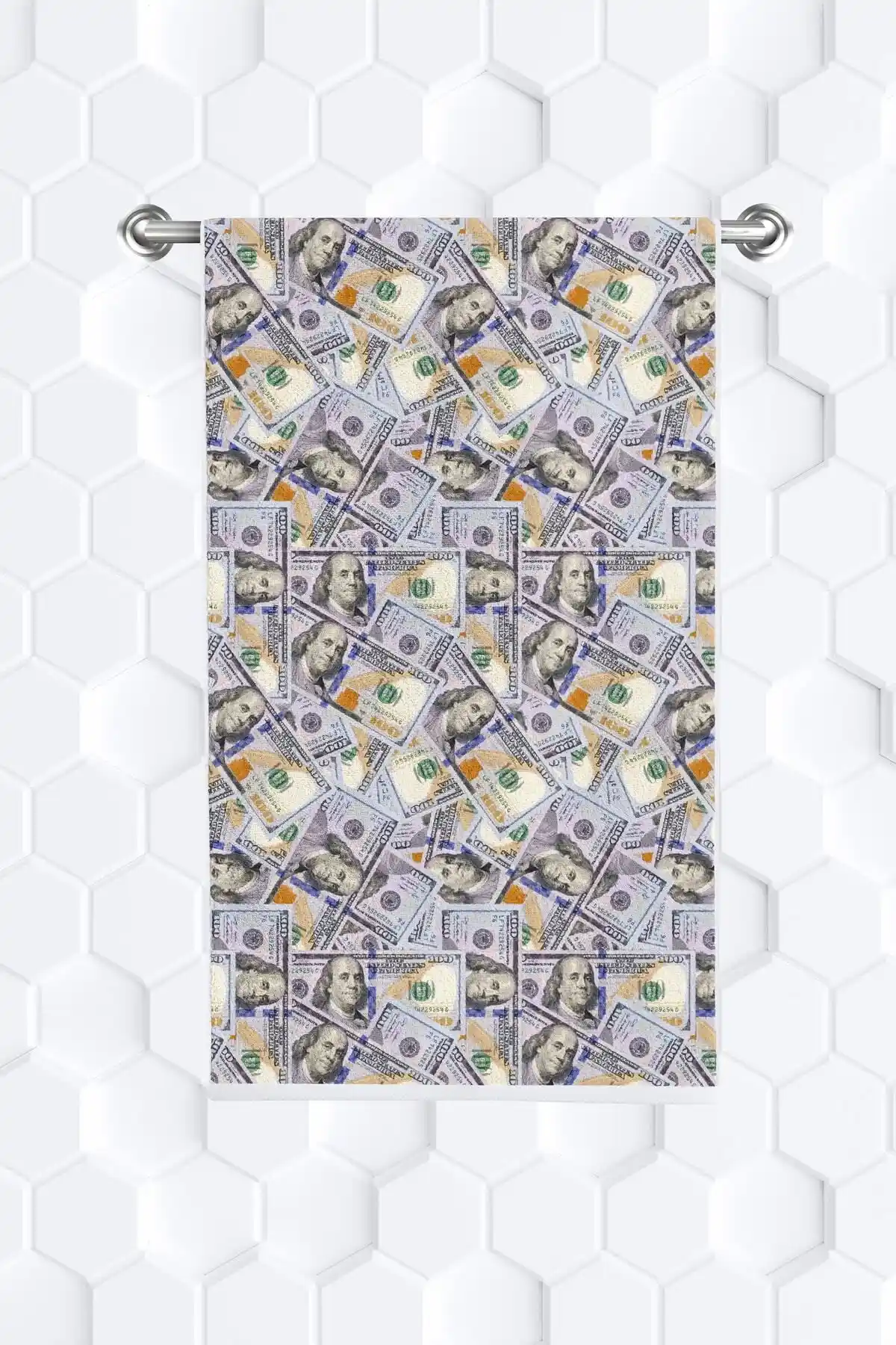 Move Home Çok Amaçlı Dolar Desenli Dekoratif Havlu 30x50cm – Şık ve Fonksiyonel Tasarım