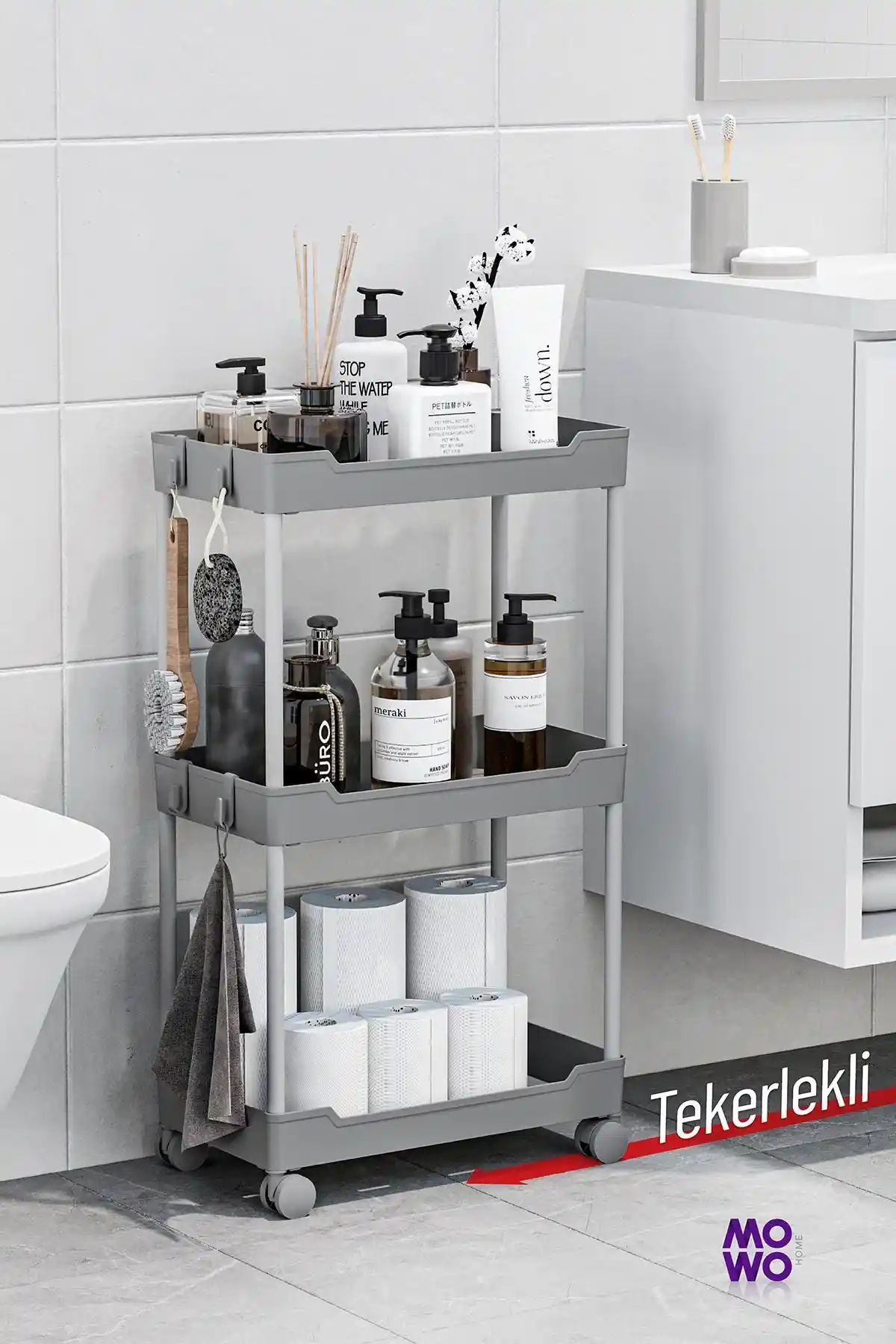 Mowo 3 Katlı Tekerlekli Banyo Rafları Karşılaştırması ve Özellikleri