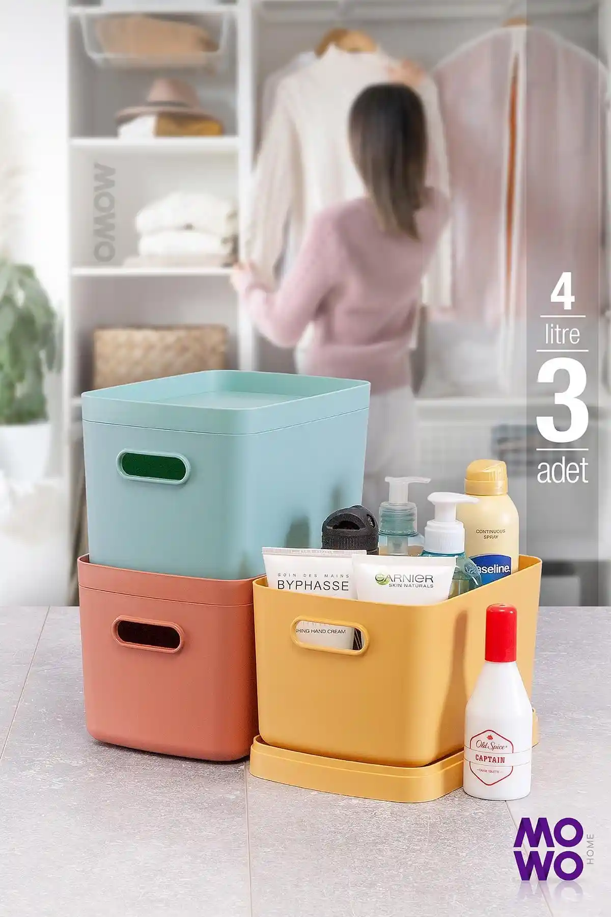 Mowo Home Alegra Çok Amaçlı Dekoratif Saklama Kutuları ile Evinizi Düzenleyin